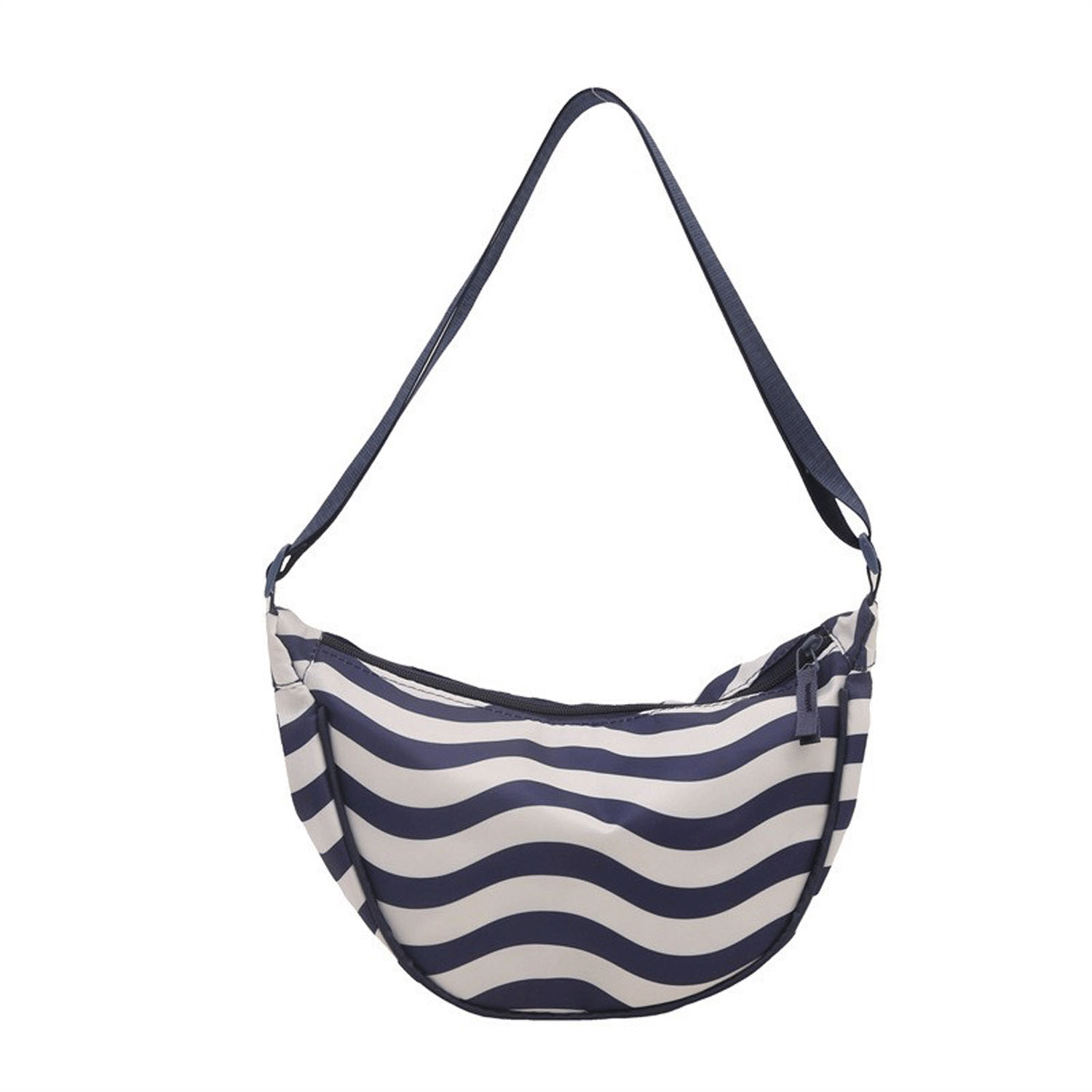 柄ものハーフムーン型ショルダーバッグ - 画像7