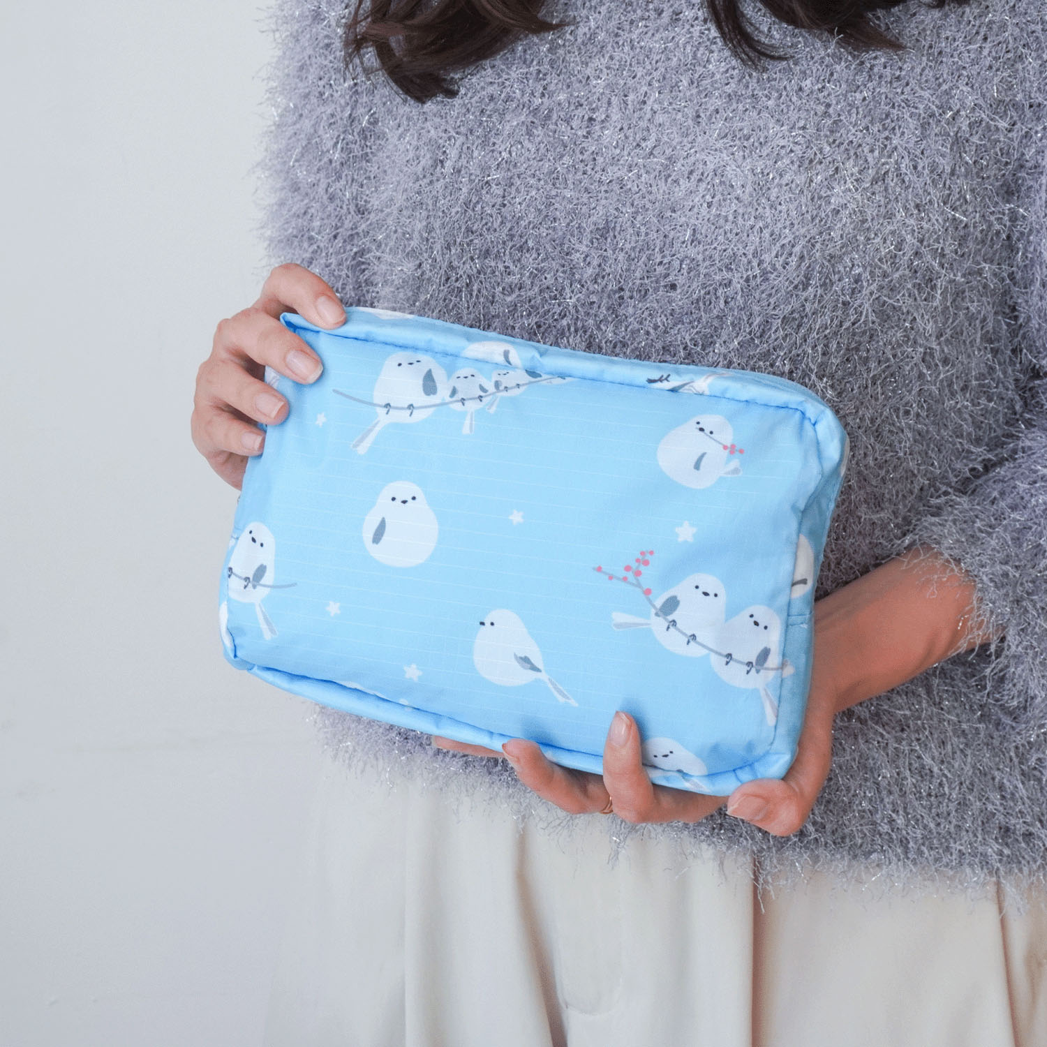 【エトワールオリジナル】シマエナガ柄コンパクトリュックサック - 画像5