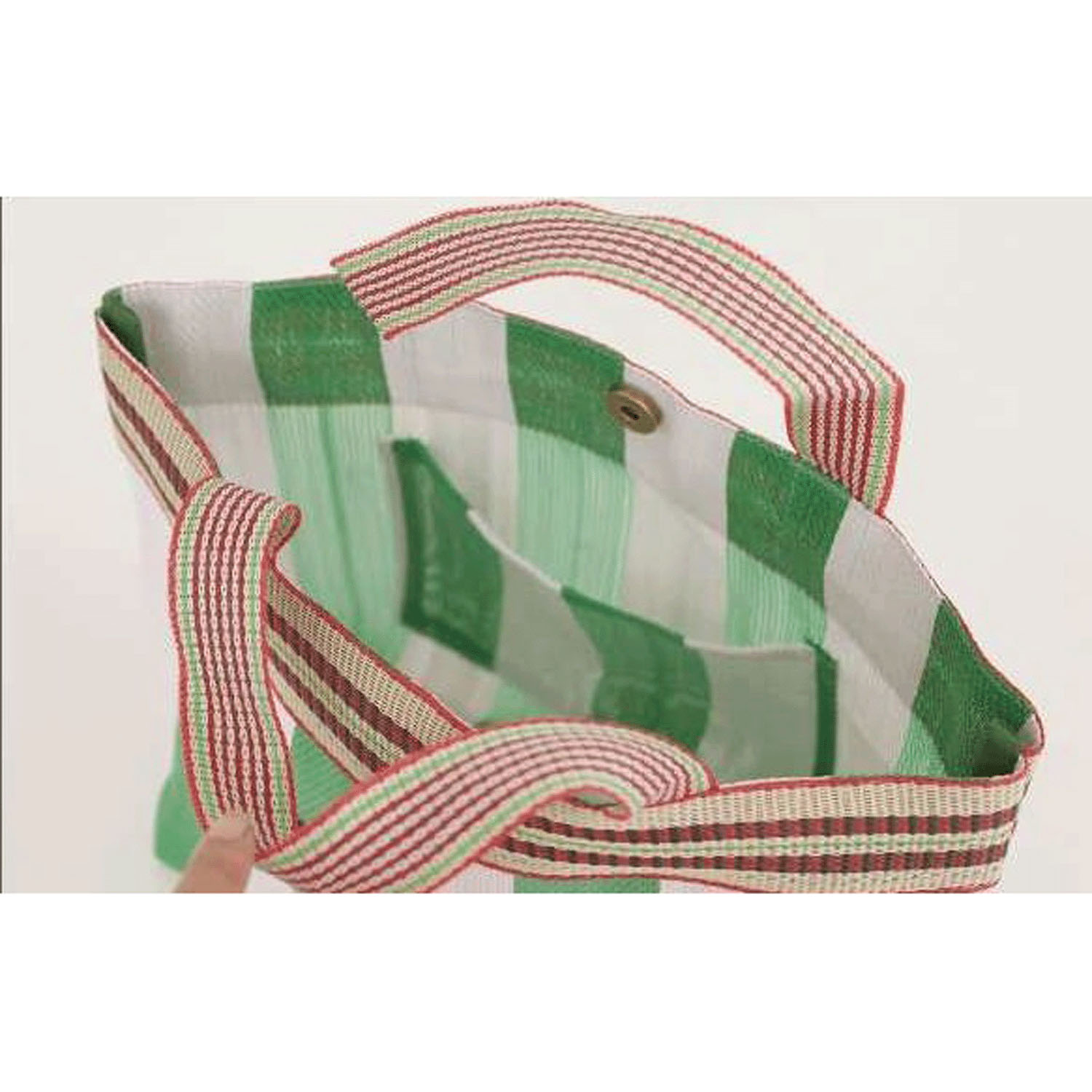 ストライプメッシュトートバッグ - 画像4