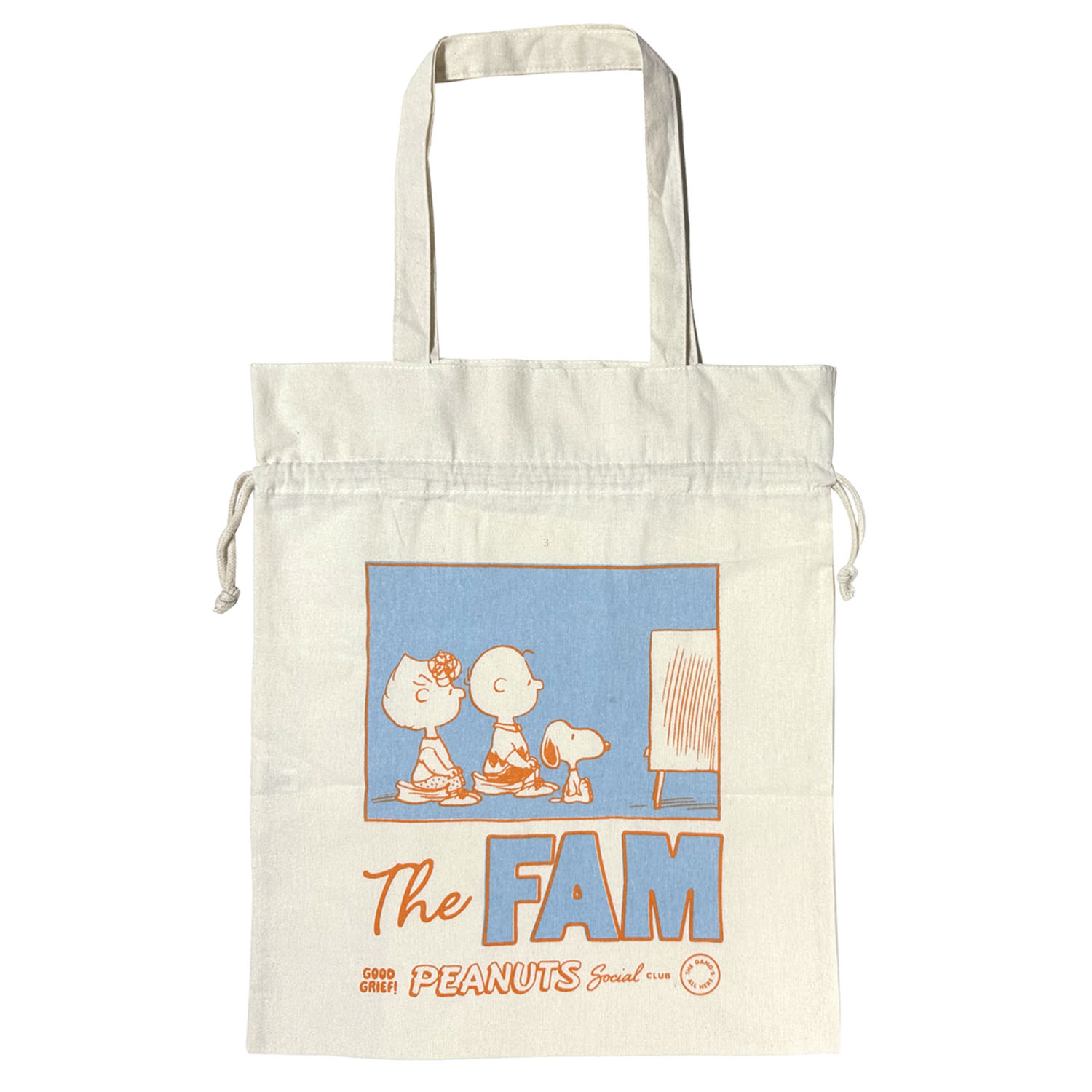 スヌーピー帆布巾着トートバッグ（2個セット） - 画像5