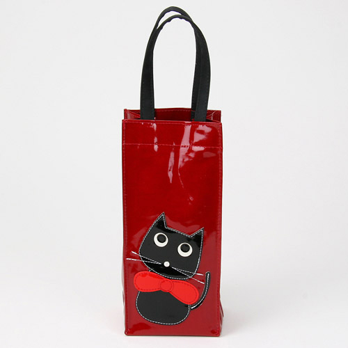 リボン黒猫 ボトルバッグ - 画像3