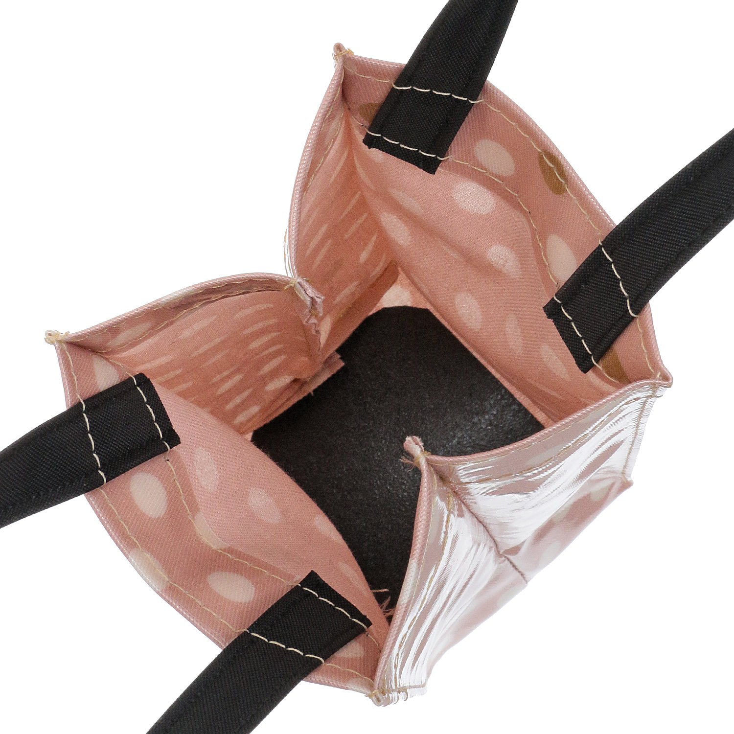 リボン猫ドット柄ボトルバッグ - 画像4