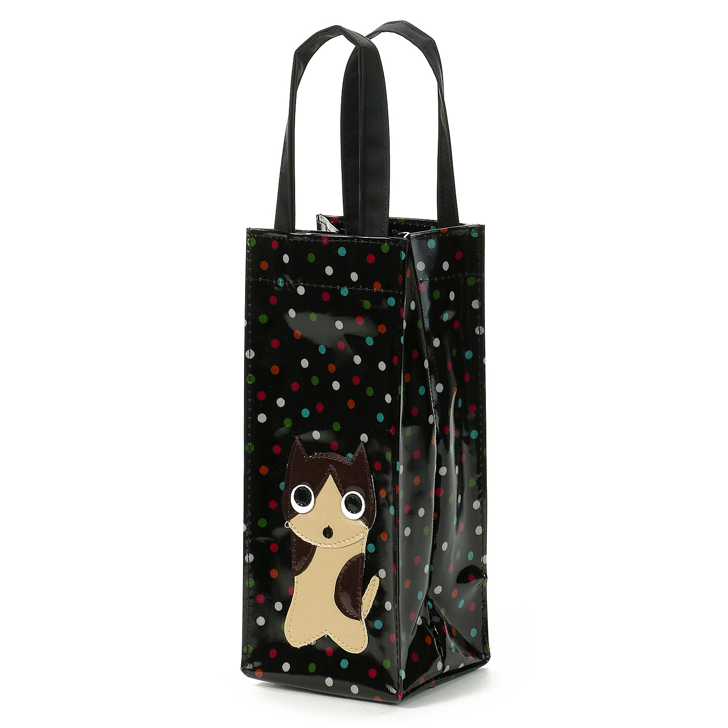 3匹猫カラフルドットボトルバッグ（2個セット） - 画像2