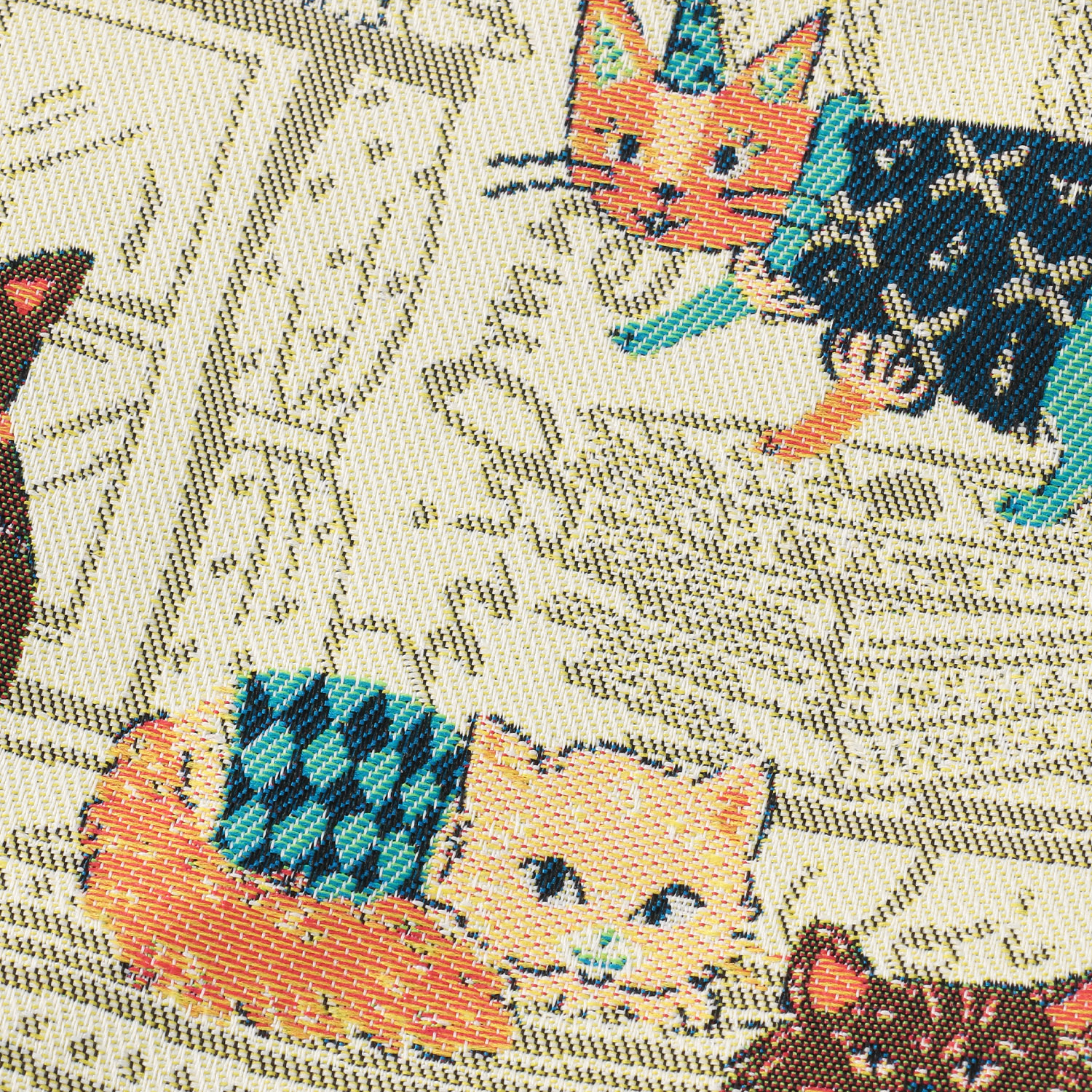 シャルポ ネコ柄Wファスナー角型バッグ - 画像6