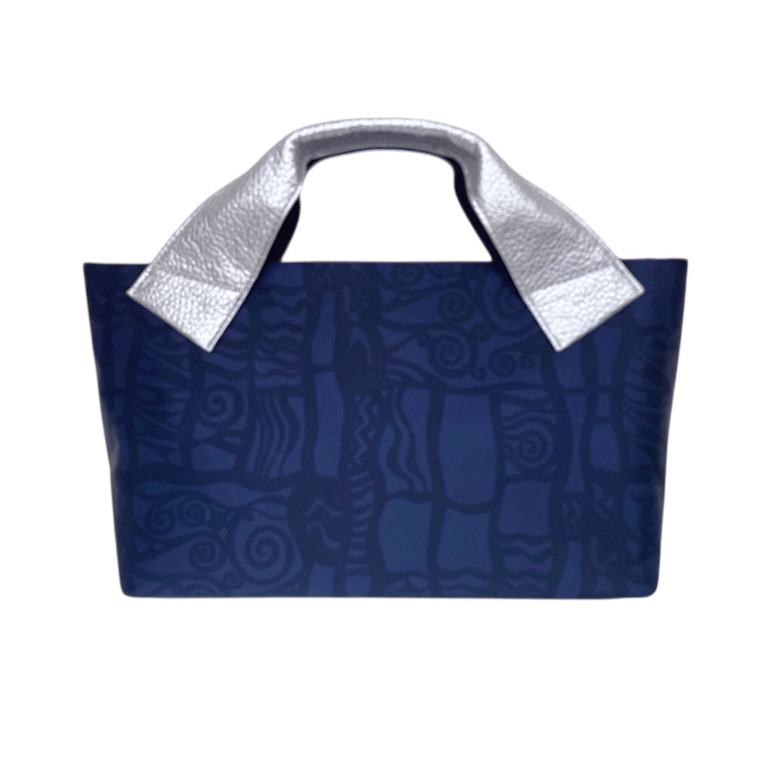 幾何学柄クリ手バッグ - 画像2