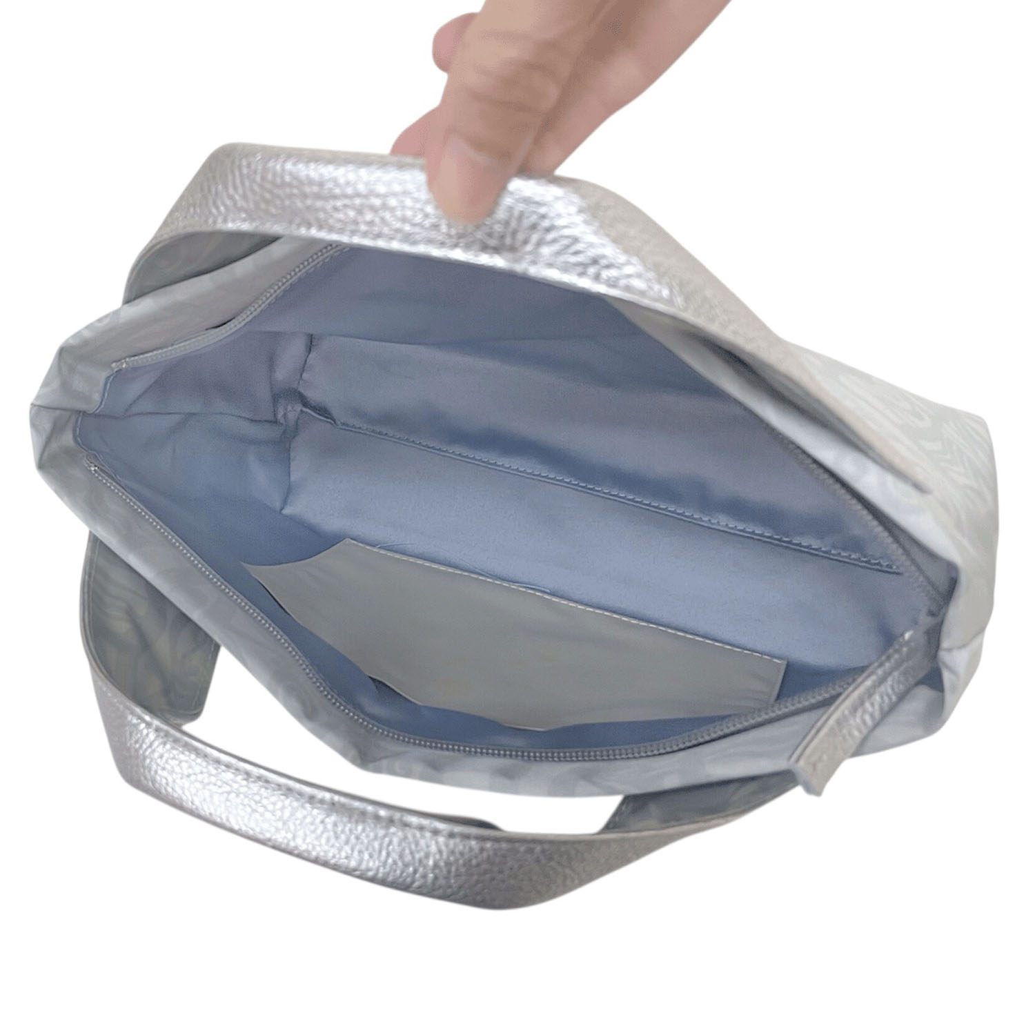 幾何学柄クリ手バッグ - 画像5