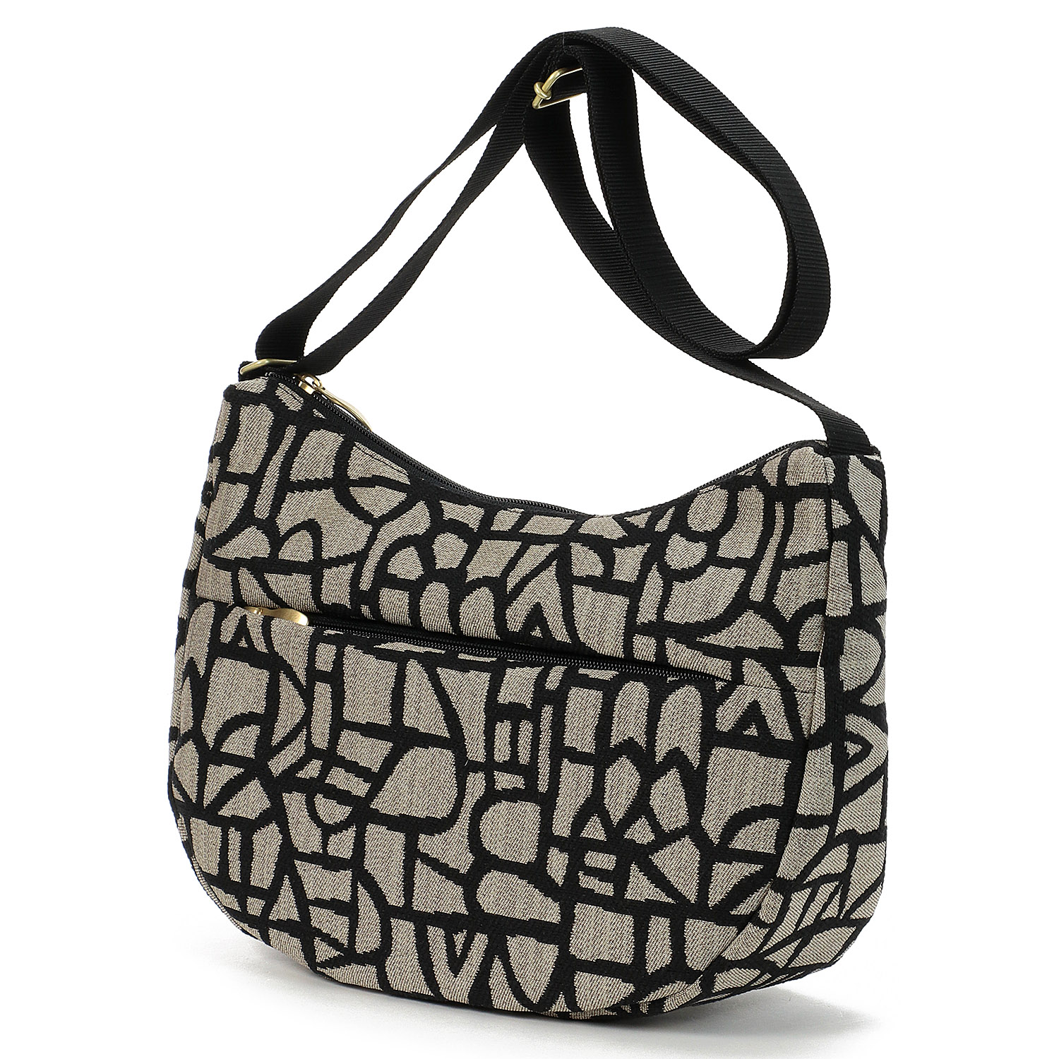 モザイクライン三日月型ショルダーバッグ - 画像1