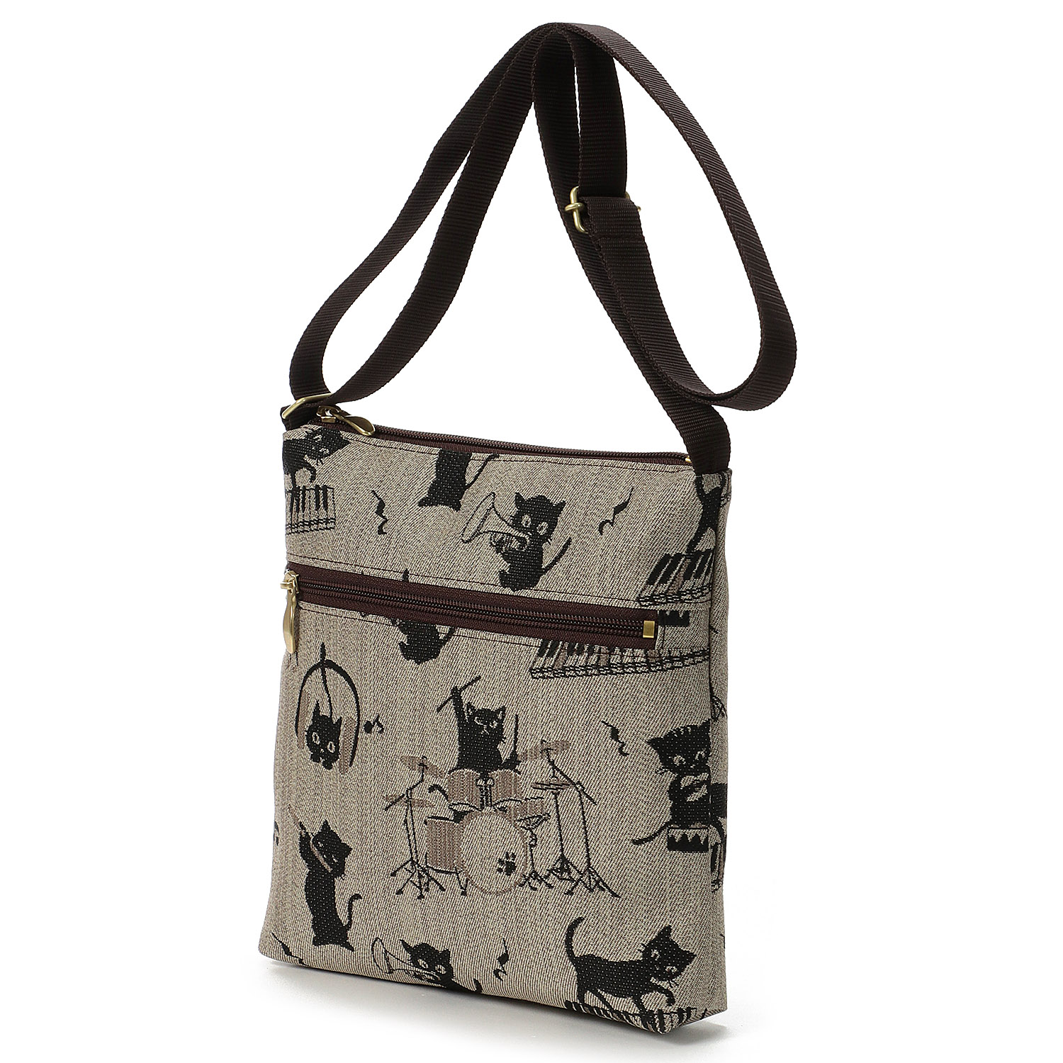 ねこバンド角型ショルダーバッグ - 画像1