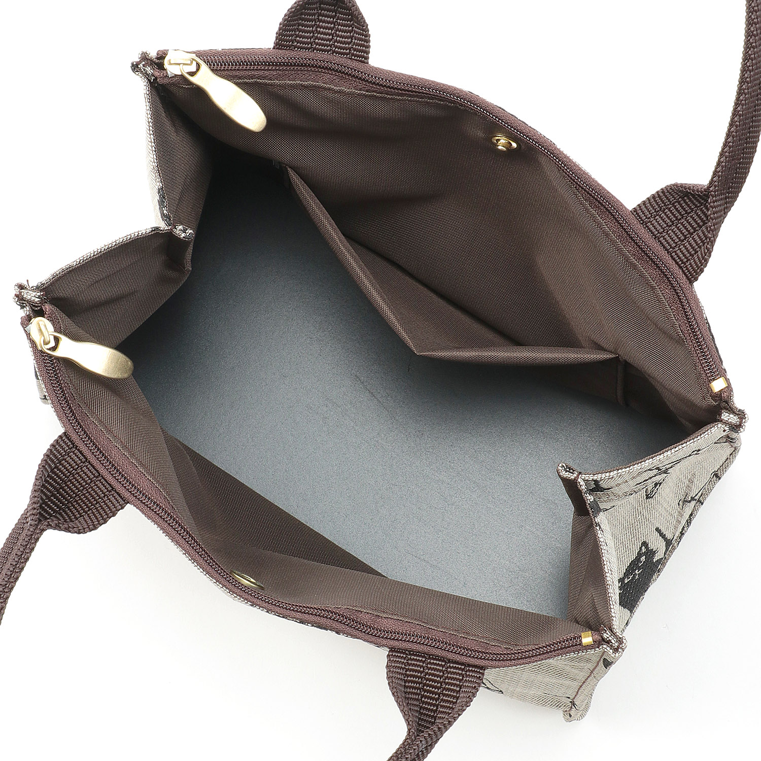 ねこバンド Wファスナー角型バッグ - 画像4