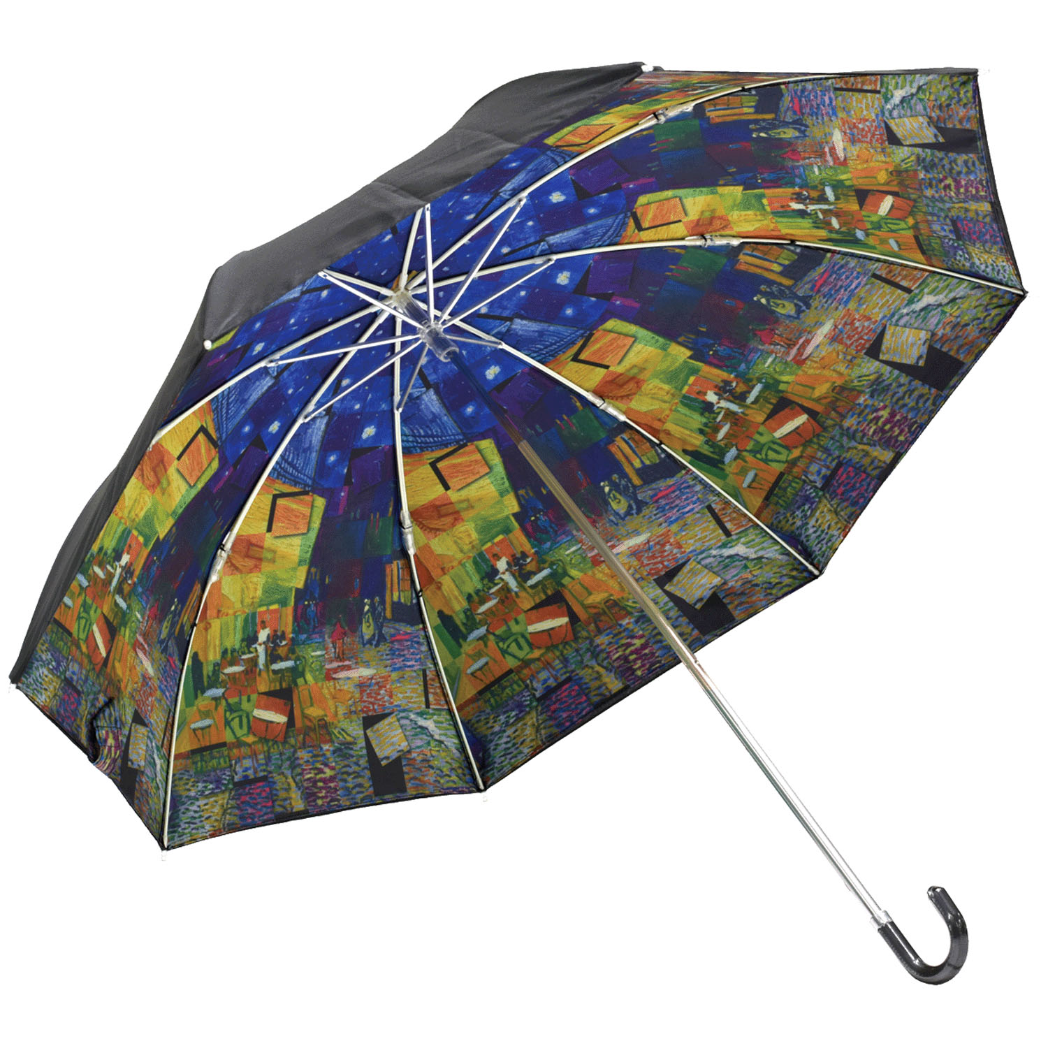 名画モザイクアート折傘（晴雨兼用） - 画像2
