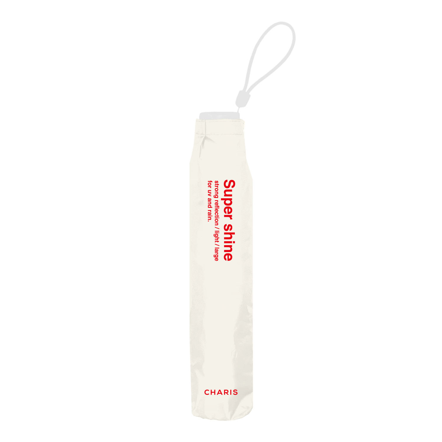 【CHARIS】Super shine カラーロゴ無地55ライト 折傘 - 画像4