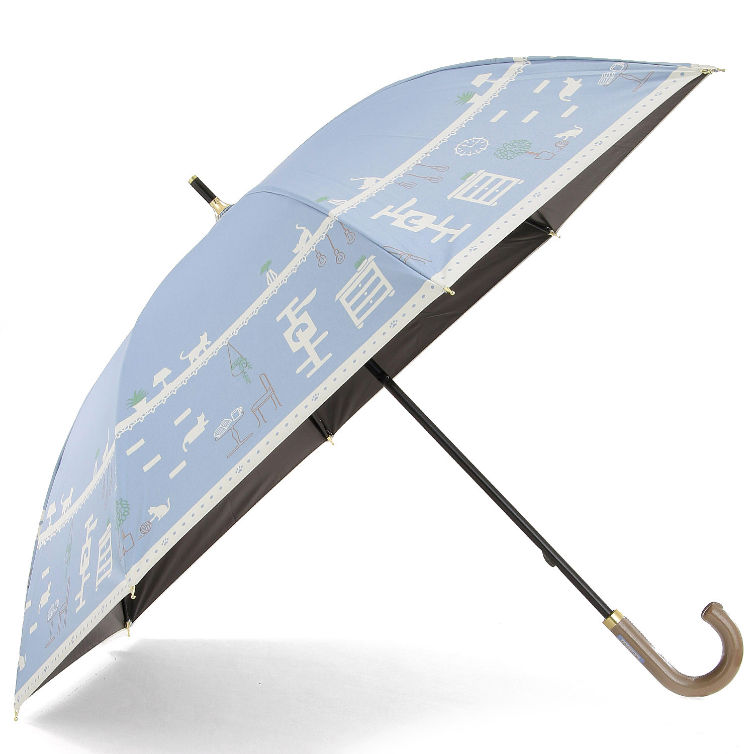 50CM 晴雨兼用 キャットライフ長傘 - 画像5