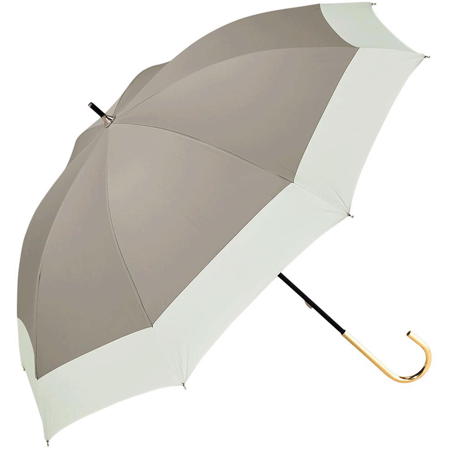 【because】 PUバイカラー日傘長