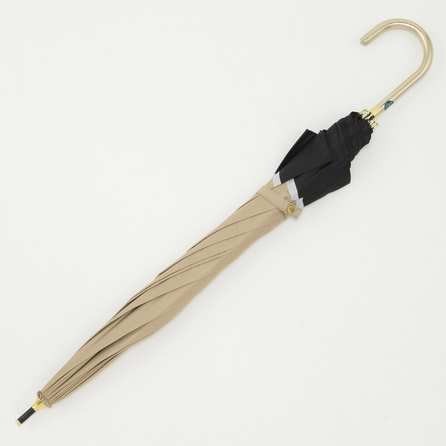 晴雨兼用 ナチュラルボーダー長傘 - 画像3