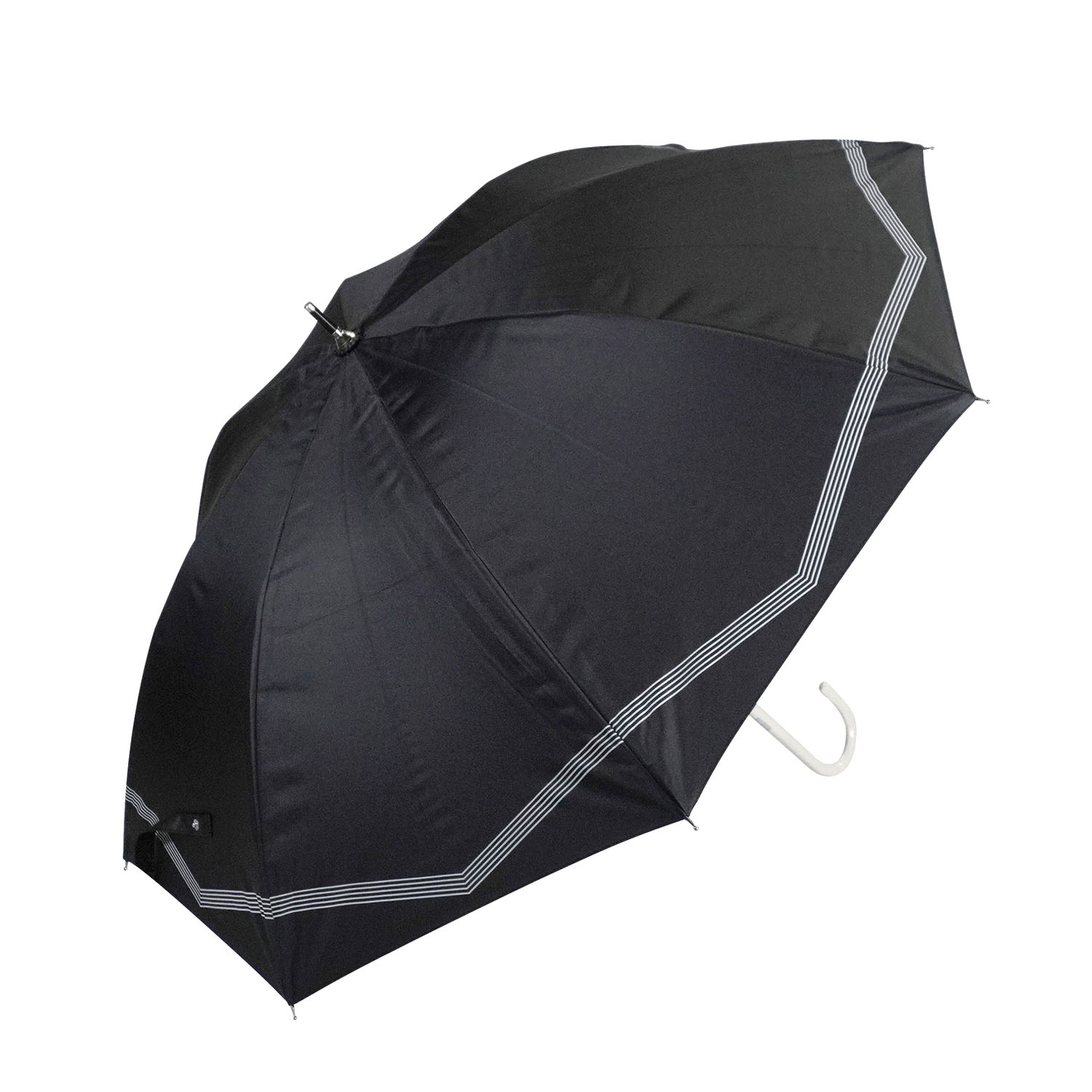 晴雨兼用ボーダーリボン長傘 - 画像2