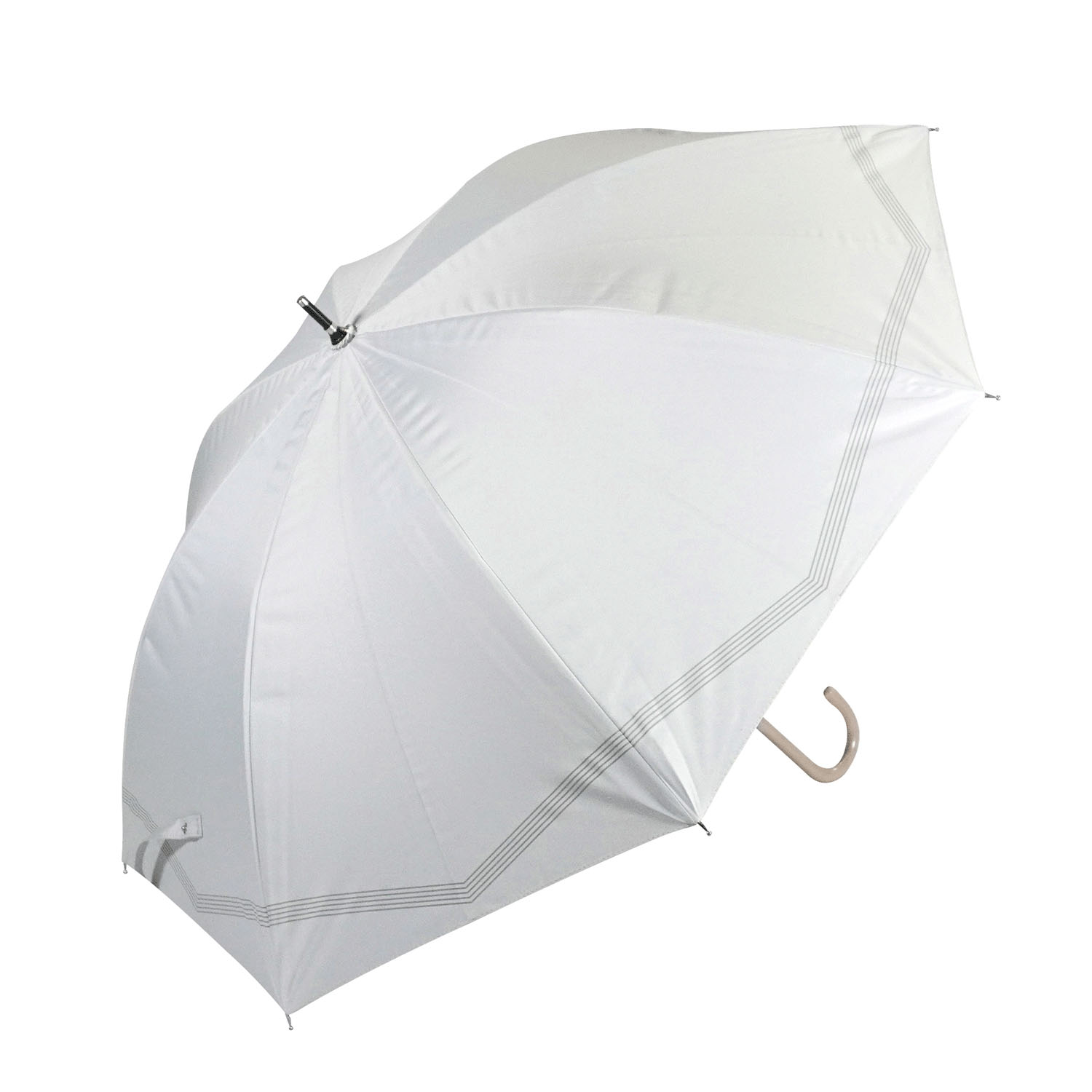 晴雨兼用ボーダーリボン長傘 - 画像1