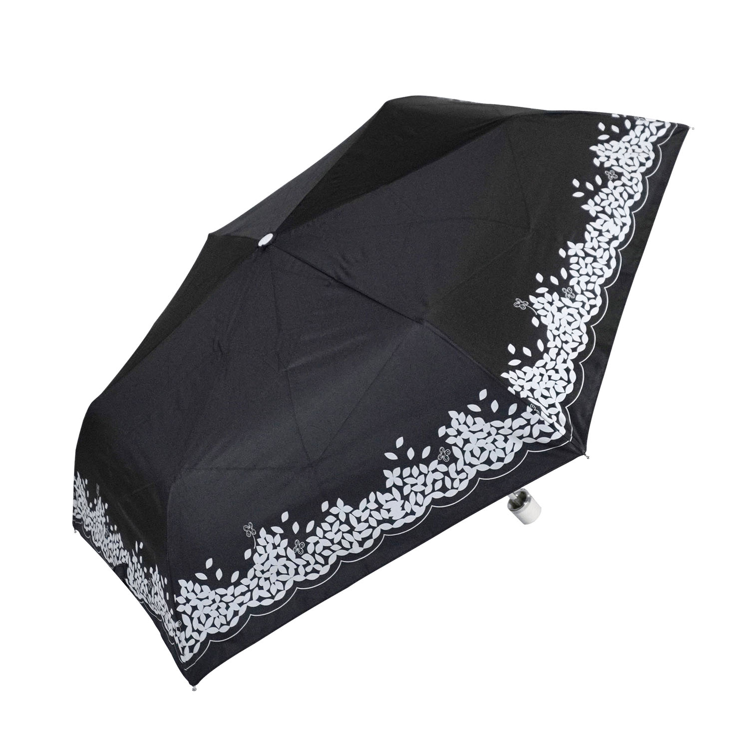 晴雨兼用 クローバプリント折傘 - 画像2