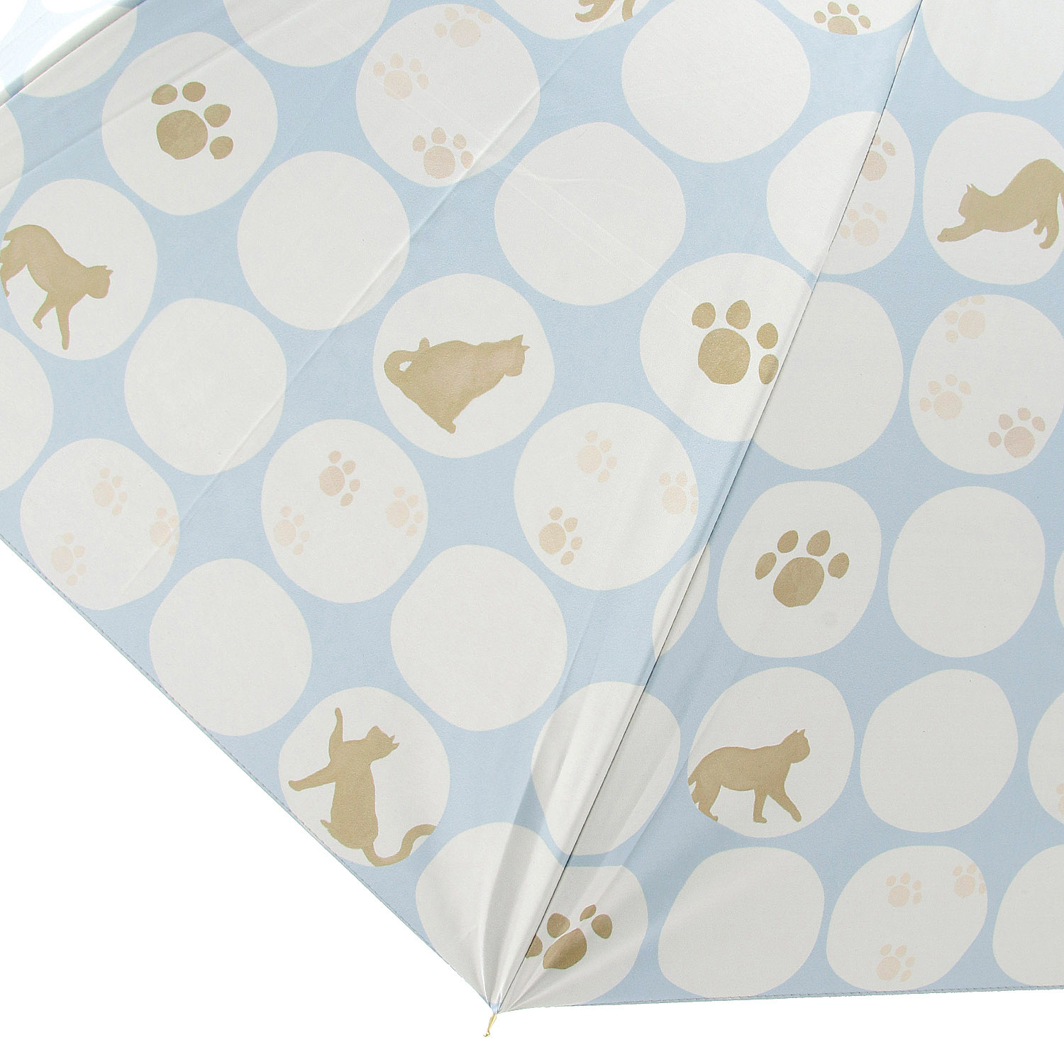 【23番色次回6月】 ドット＆キャット 晴雨兼用長傘 - 画像4