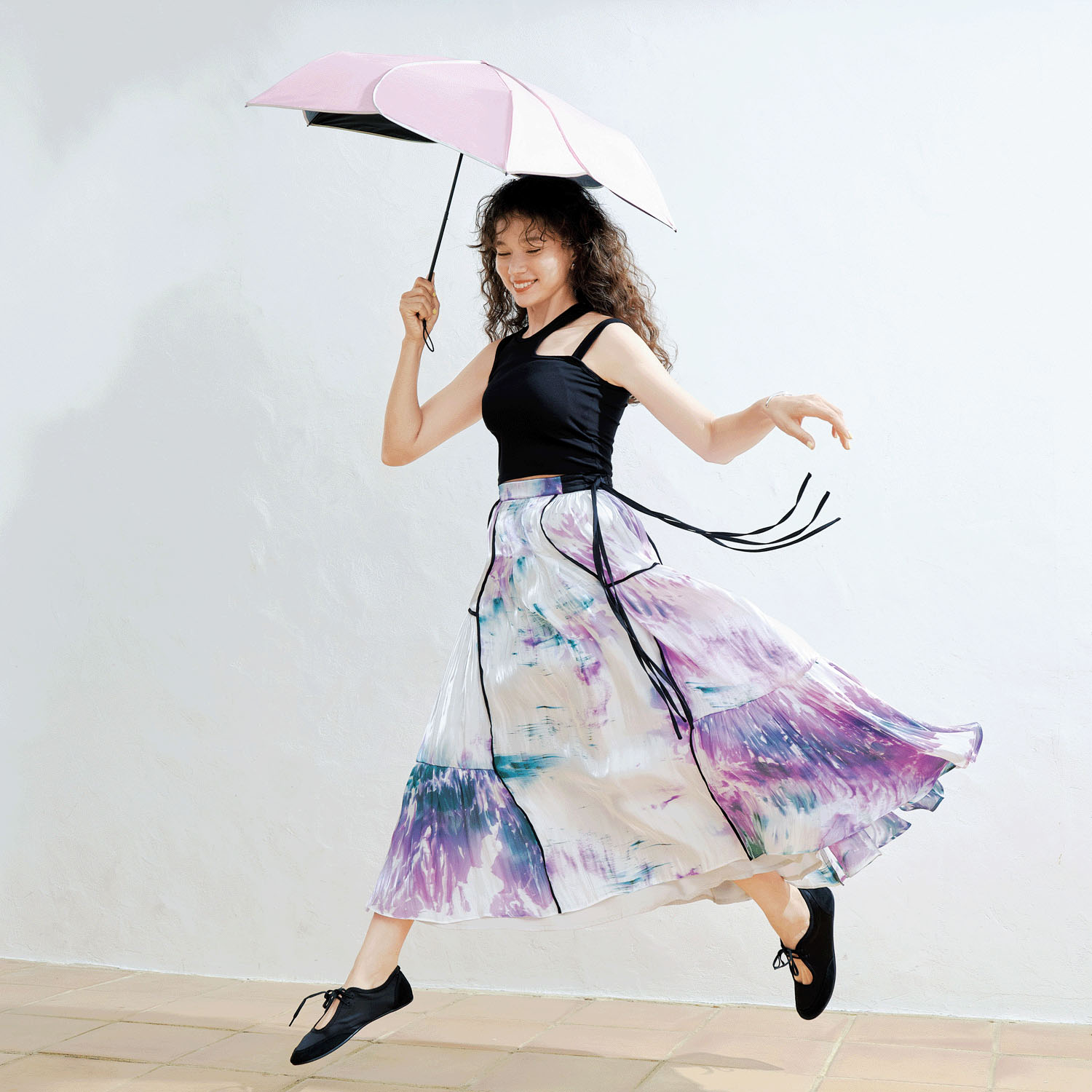 スーパーライト／バイカラ－パイピング 晴雨兼用折 - 画像1