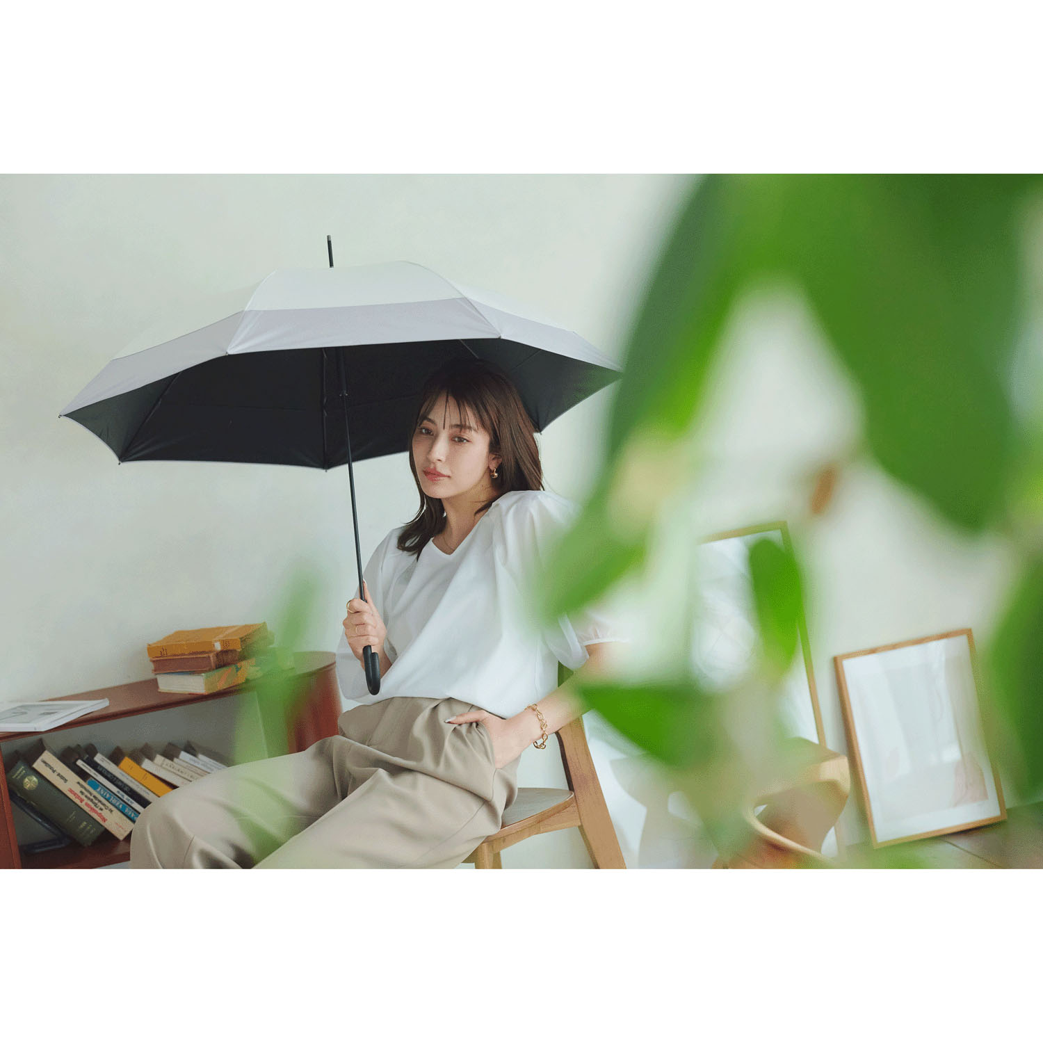 【makez】晴雨兼用スタイリッシュ長傘