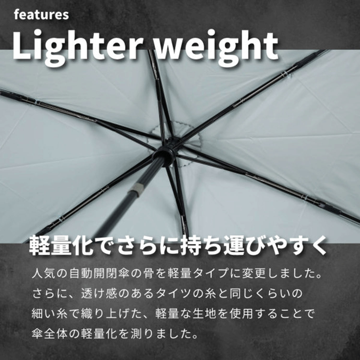 イノベーター晴雨兼用 自動開閉折傘 - 画像6