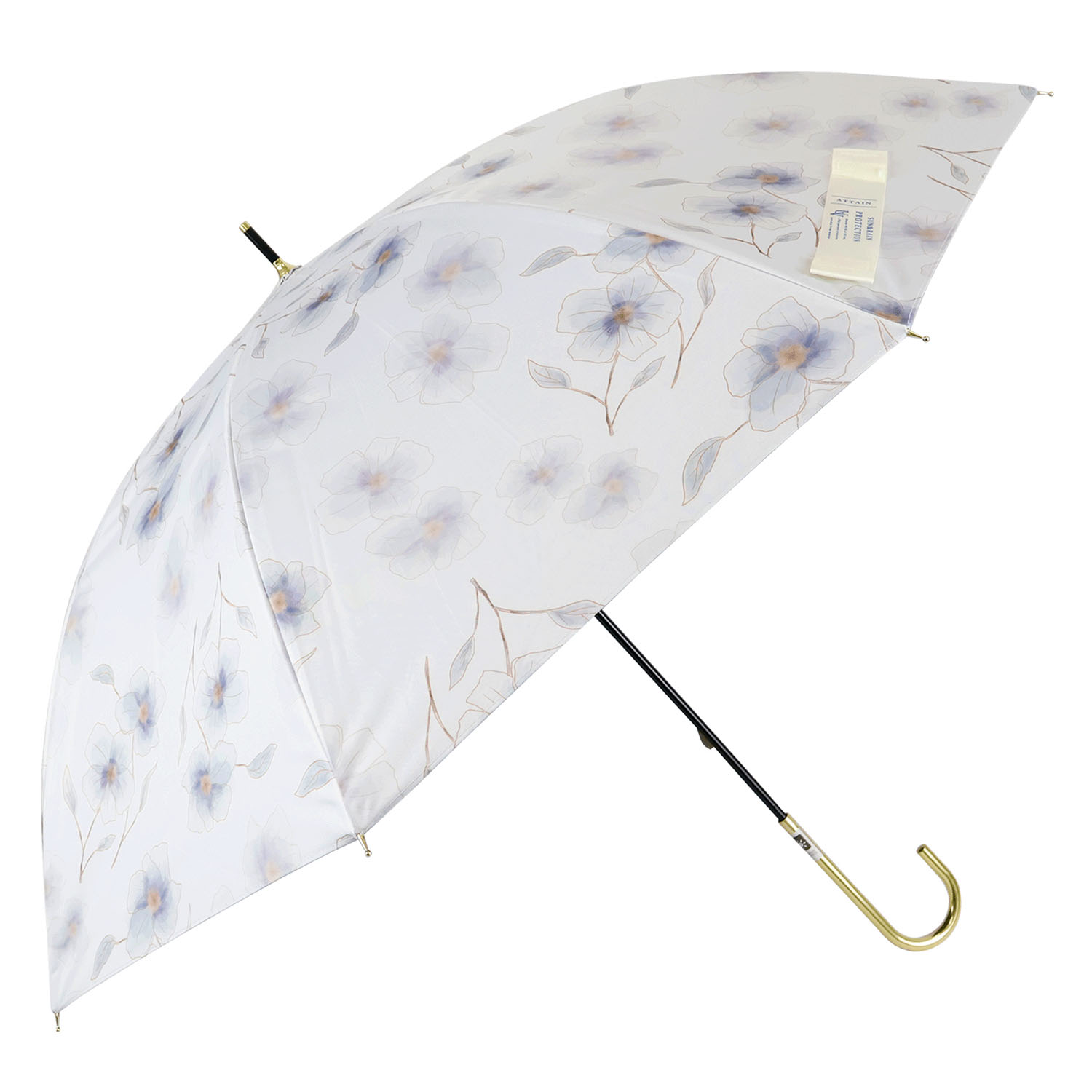 晴雨兼用フルールアクワレル長傘 - 画像3