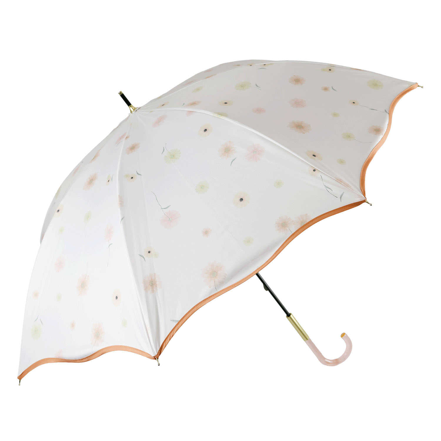 晴雨兼用ウォーターカラーペタル長傘 - 画像2