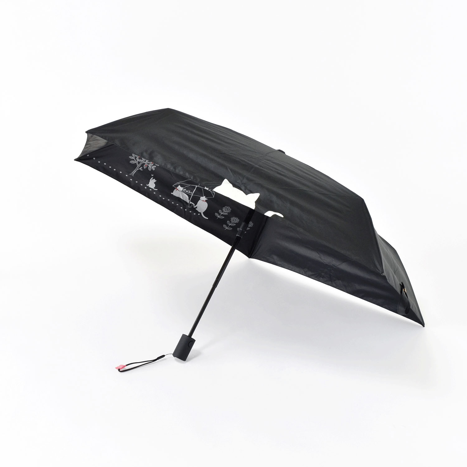 【オールウェザー】傘と猫自動開閉ミニ傘 - 画像2