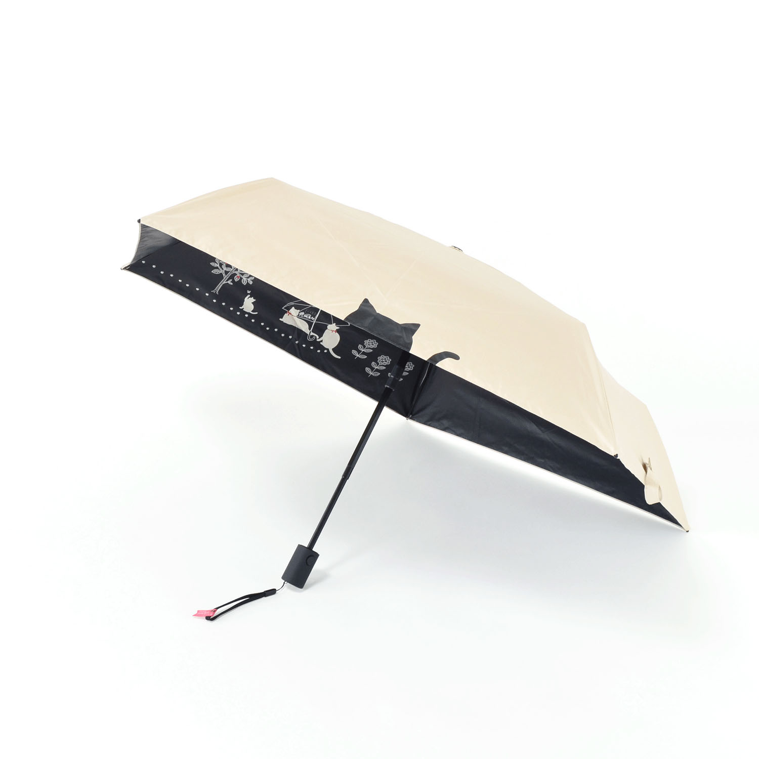 【オールウェザー】傘と猫自動開閉ミニ傘 - 画像3