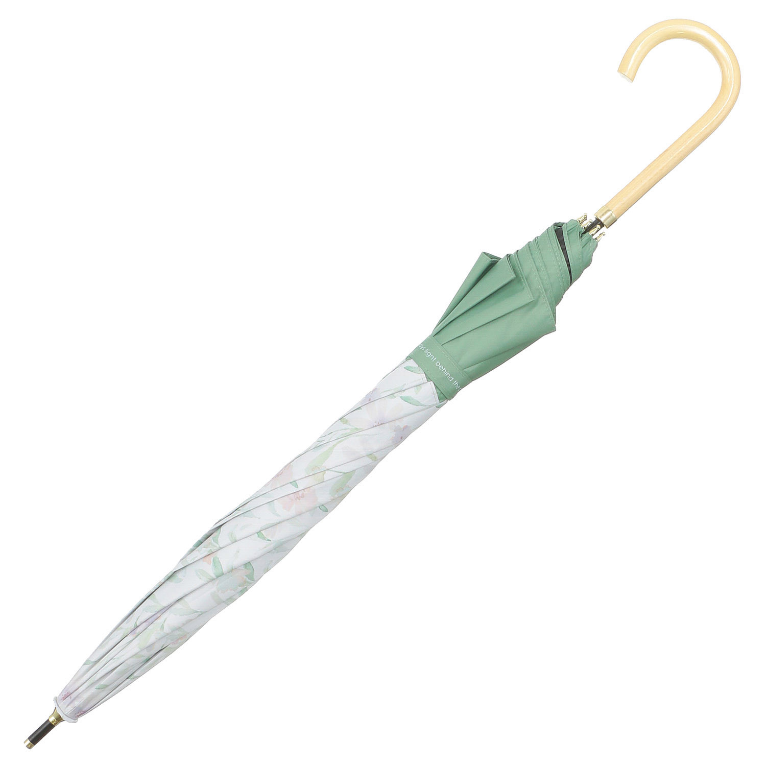 晴雨兼用 PU ぼかしフラワー切り継ぎショート傘 - 画像4