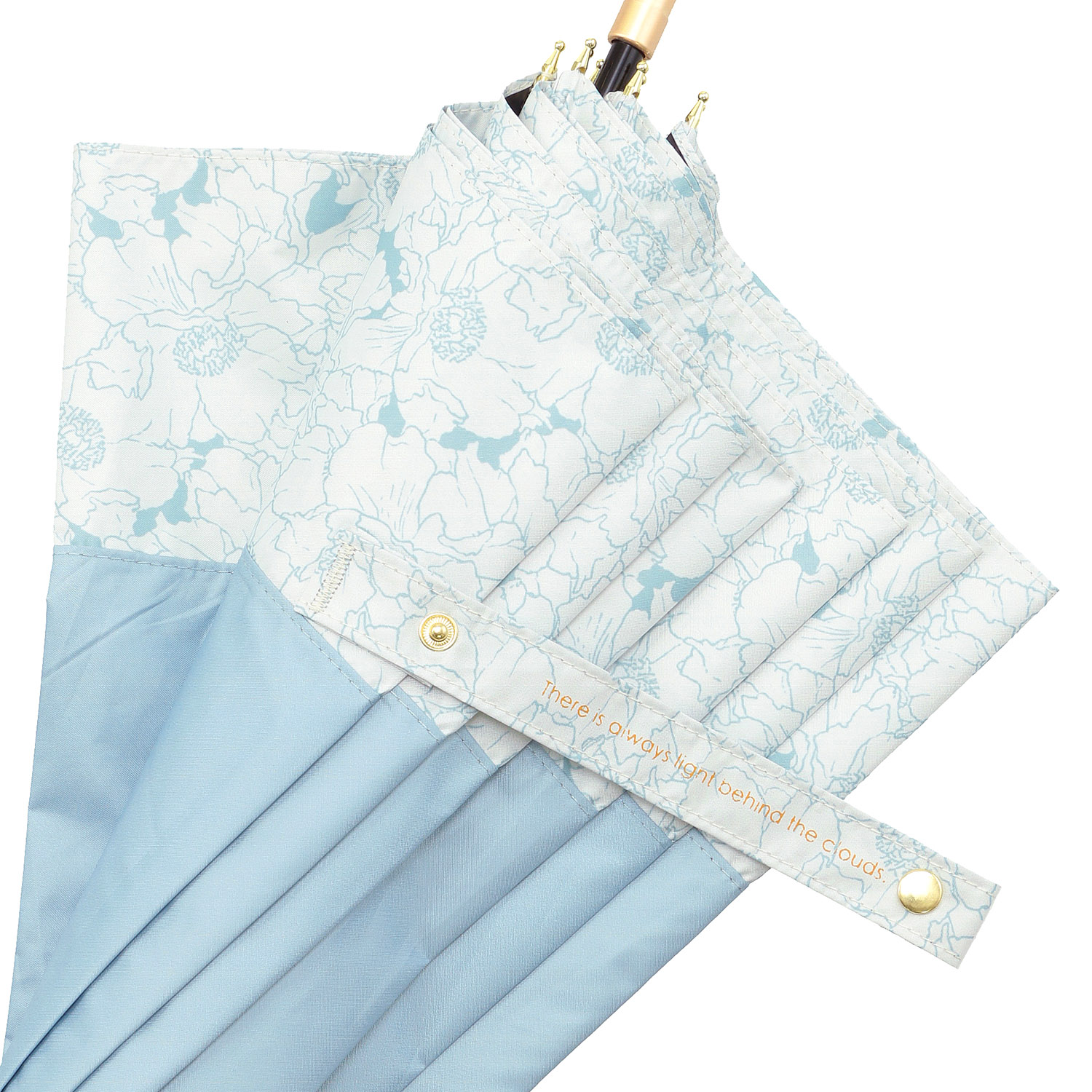 晴雨兼用 PU モノトーンフラワ－ショート傘 - 画像5