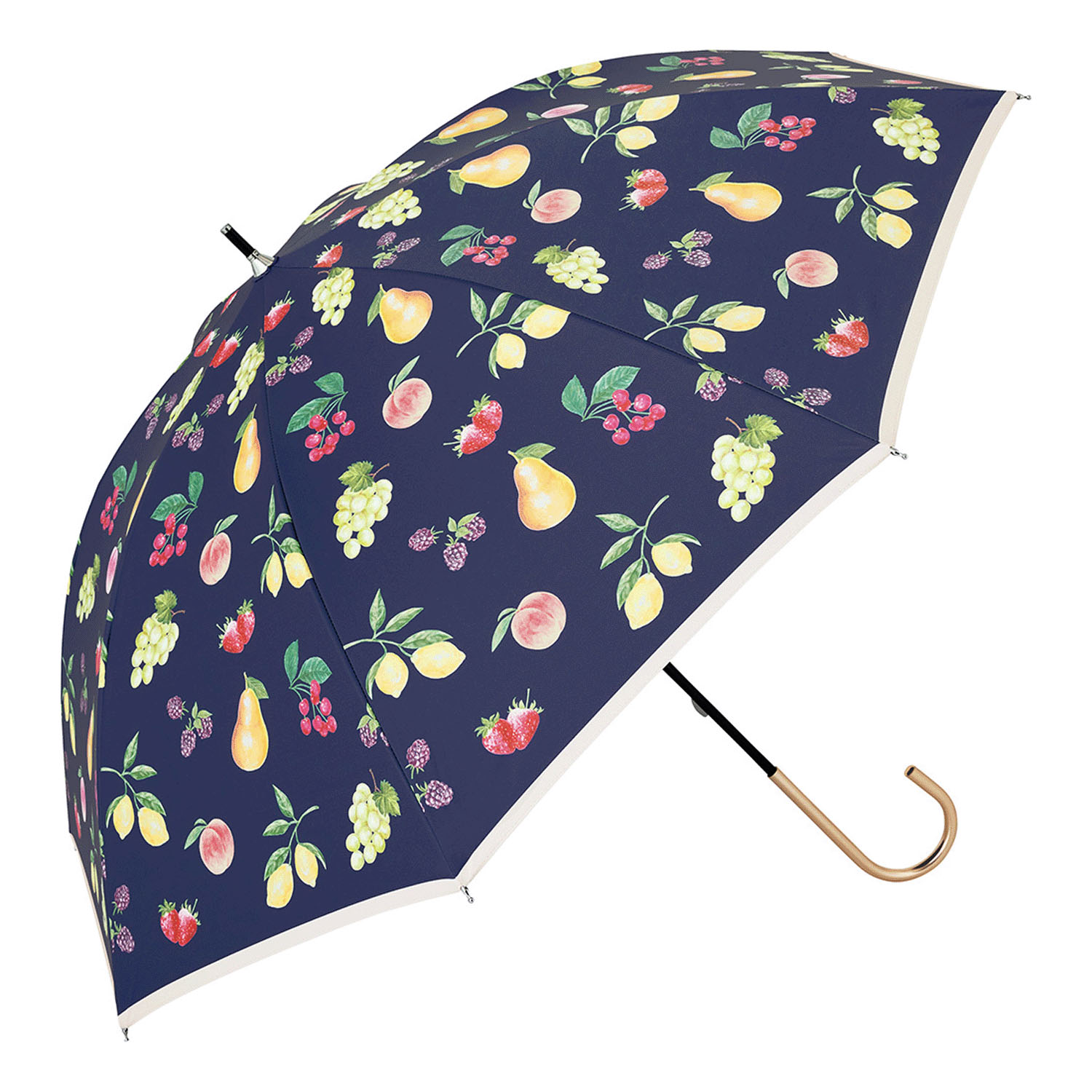 【because】晴雨兼用 PUフルーツプリント長傘 - 画像3