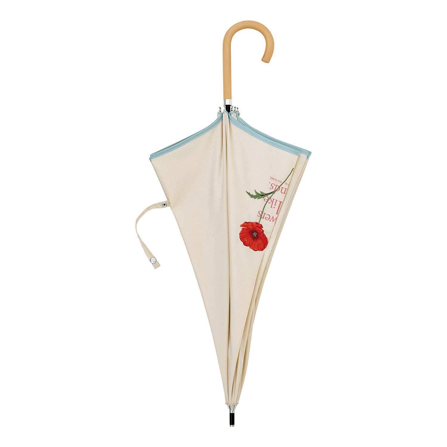 【because】晴雨兼用 タイポフラワー刺繍長傘 - 画像3