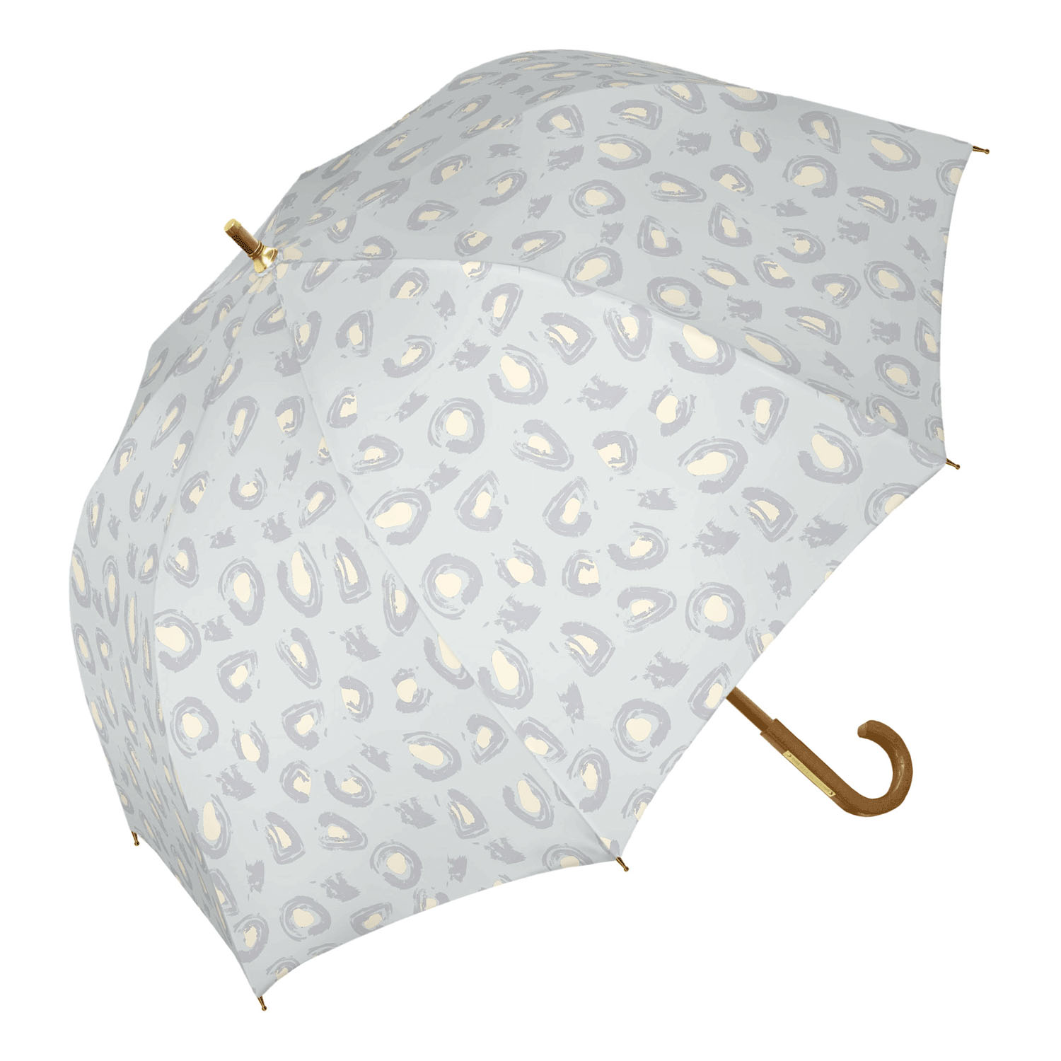 【assa】 晴雨兼用ボディラップ レオパード長傘 - 画像1