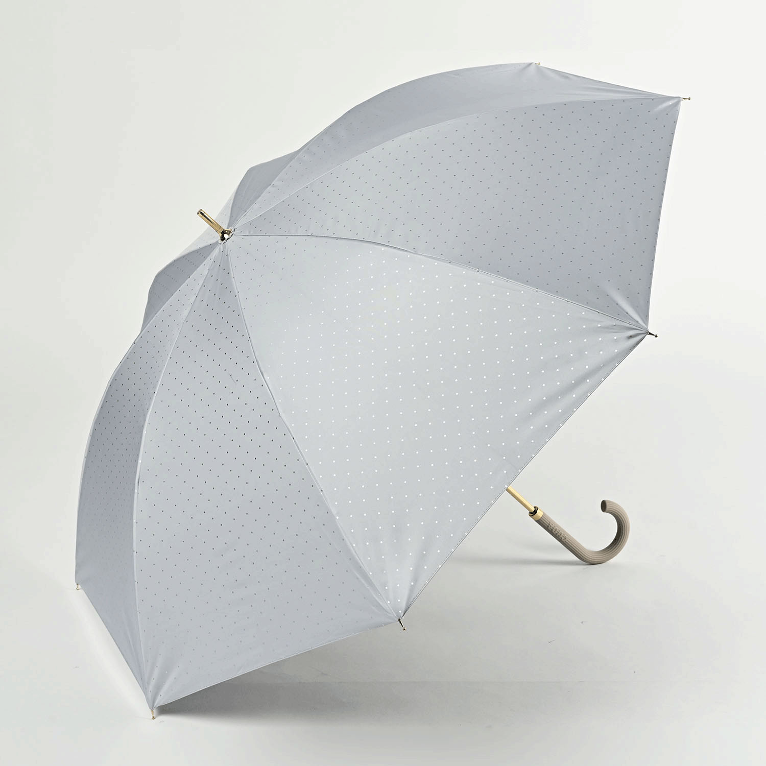 【CHARIS】 晴雨兼用 CUDAシルバーラメドット長傘 - 画像1
