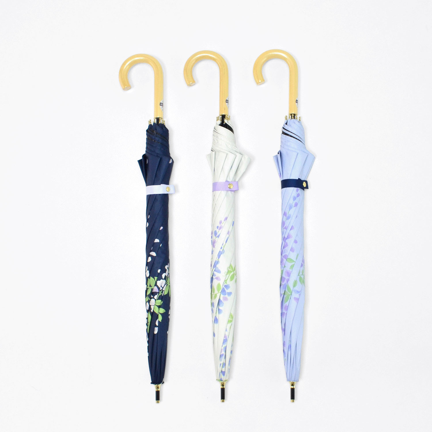 晴雨兼用 ウィステリア（藤の花）ナガカサ - 画像9