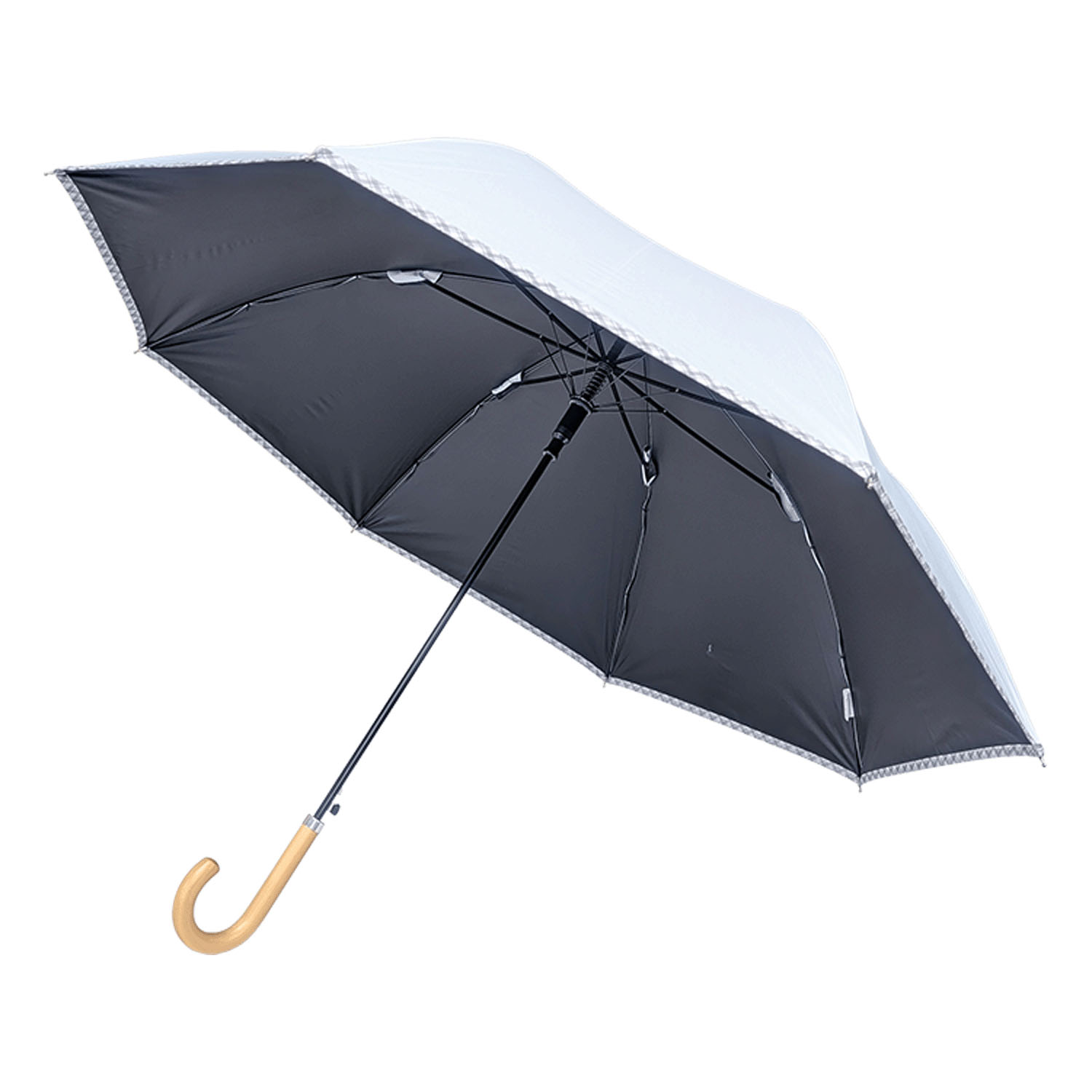 【RIC】 晴雨兼用転写パイピングチェック長傘 - 画像10