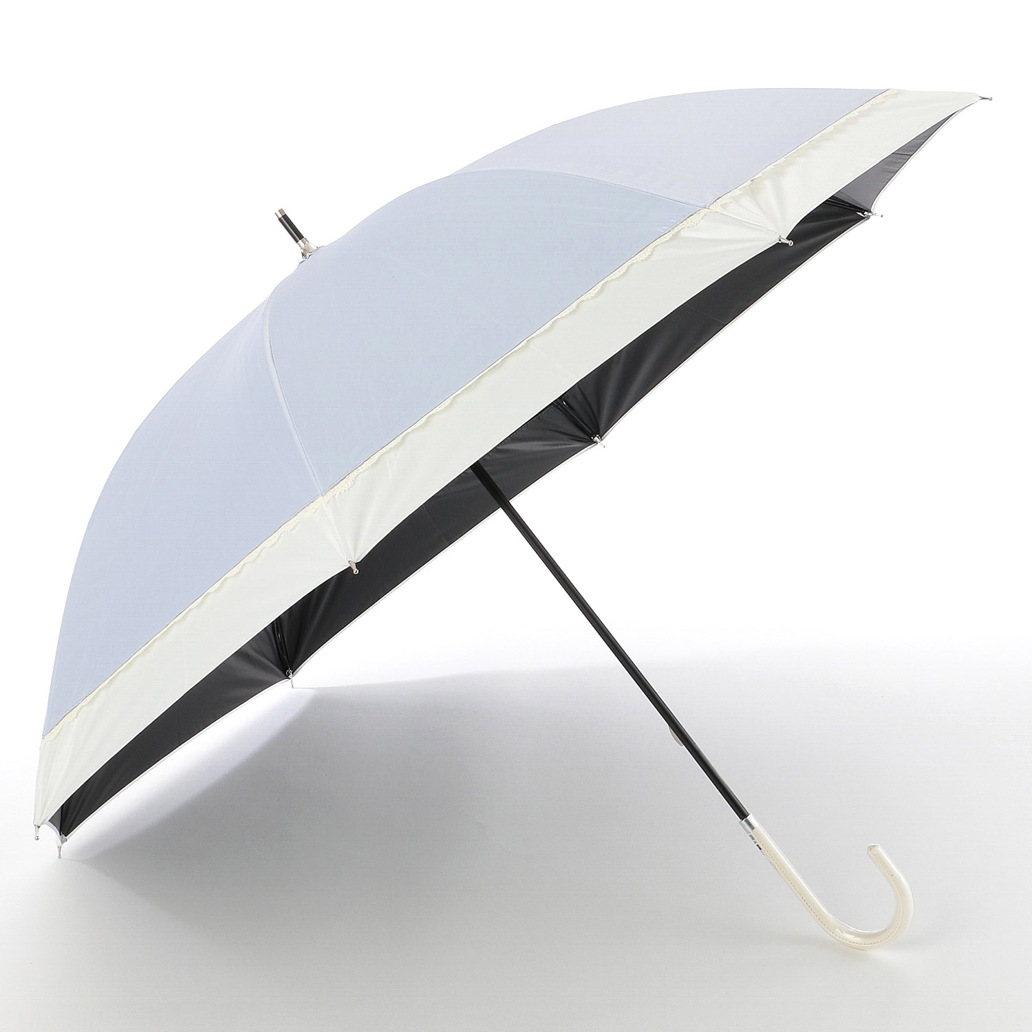 晴雨兼用 切り継ぎレース長傘 - 画像5