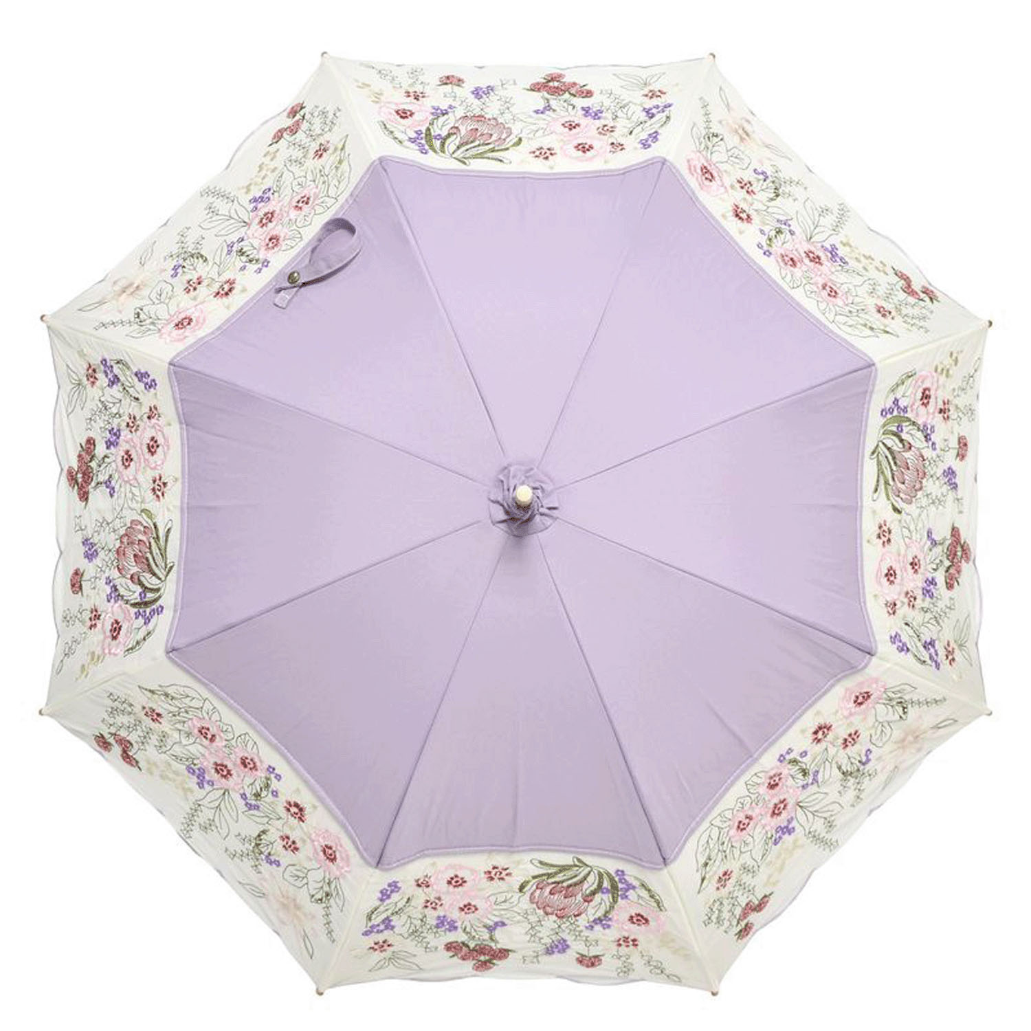 完全遮光 （晴雨兼用）女優日傘 「花束みたいな刺繍かわず張り」 - 画像10