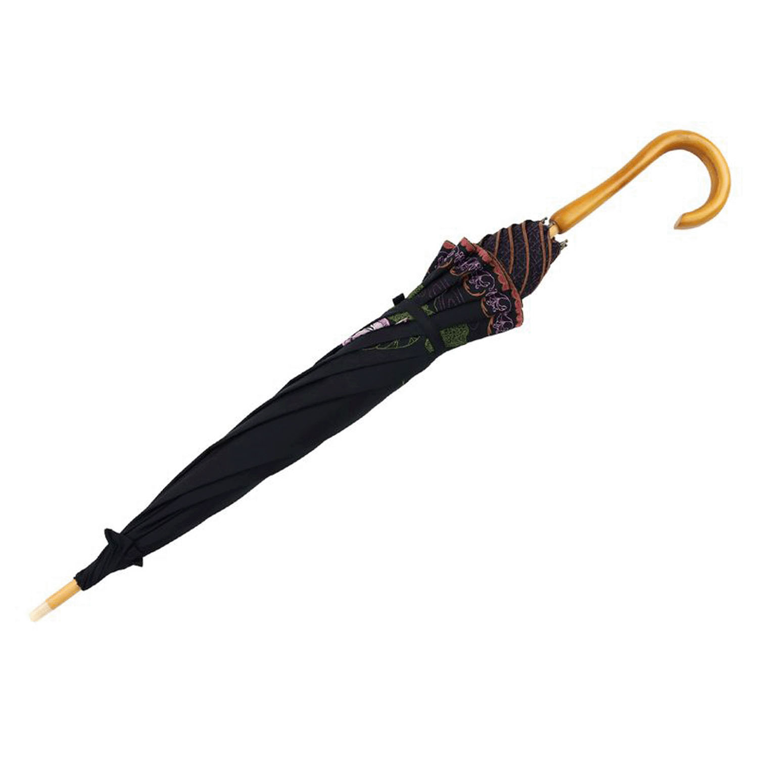 完全遮光 （晴雨兼用）女優日傘 「蓮花オーガンジー刺繍かわず張り」 - 画像10