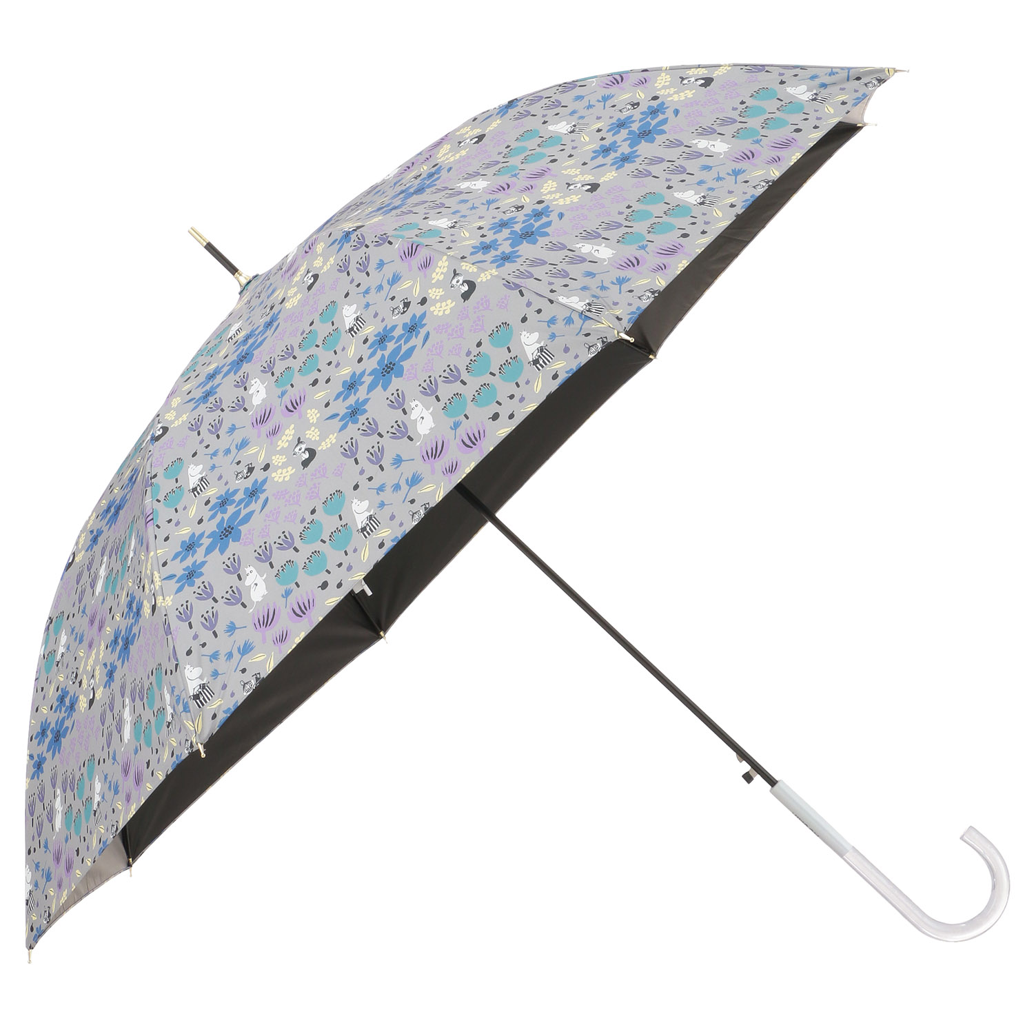 晴雨兼用傘 MOOMIN ムーミンお花畑 ジャンプ傘 - 画像1