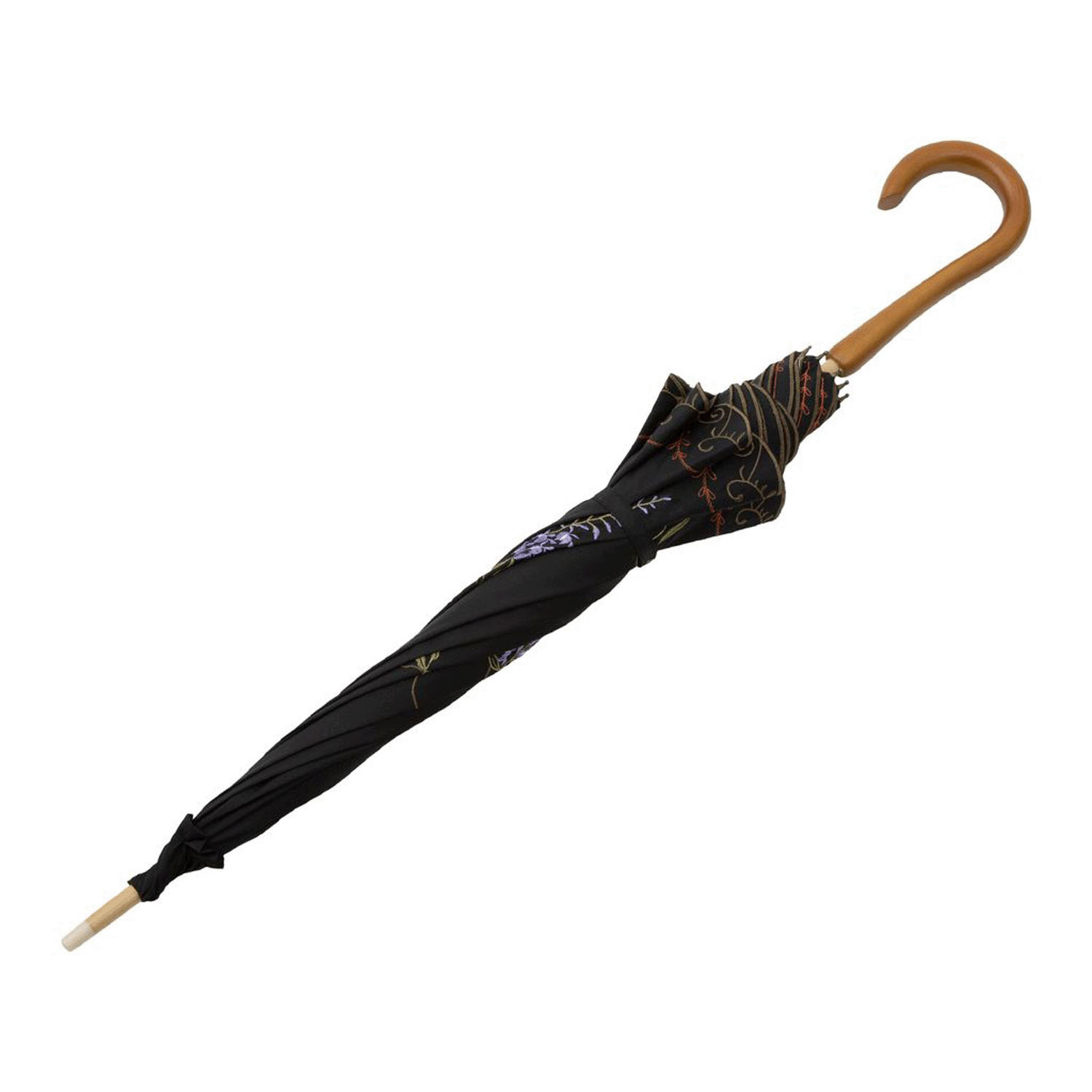 完全遮光 （晴雨兼用）女優日傘 「藤花刺繍かわず張り」 - 画像13