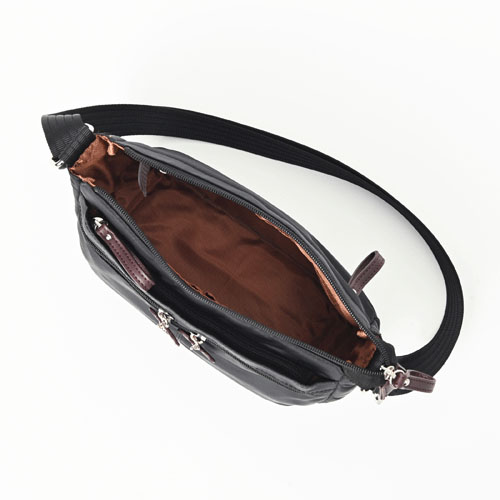 BORSETTIAMO 撥水ナイロン横型ショルダーバッグ - 画像8