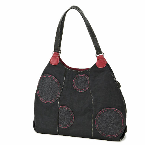 ドットパッチワークあおり型トートバッグ - 画像6