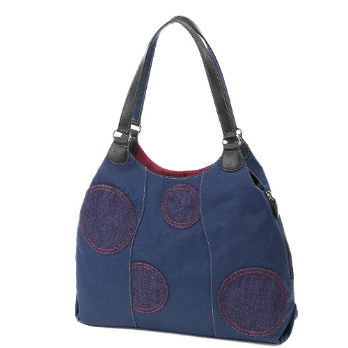 ドットパッチワークあおり型トートバッグ - 画像10