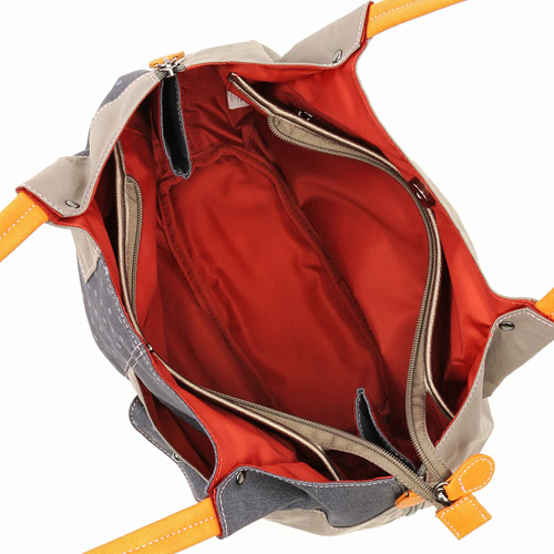 デニムドット丸型トートバッグ - 画像4