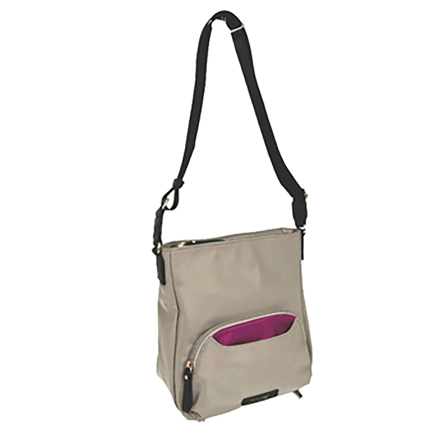 パッと中身がよくわかる バイカラー縦型ショルダーバッグ - 画像2