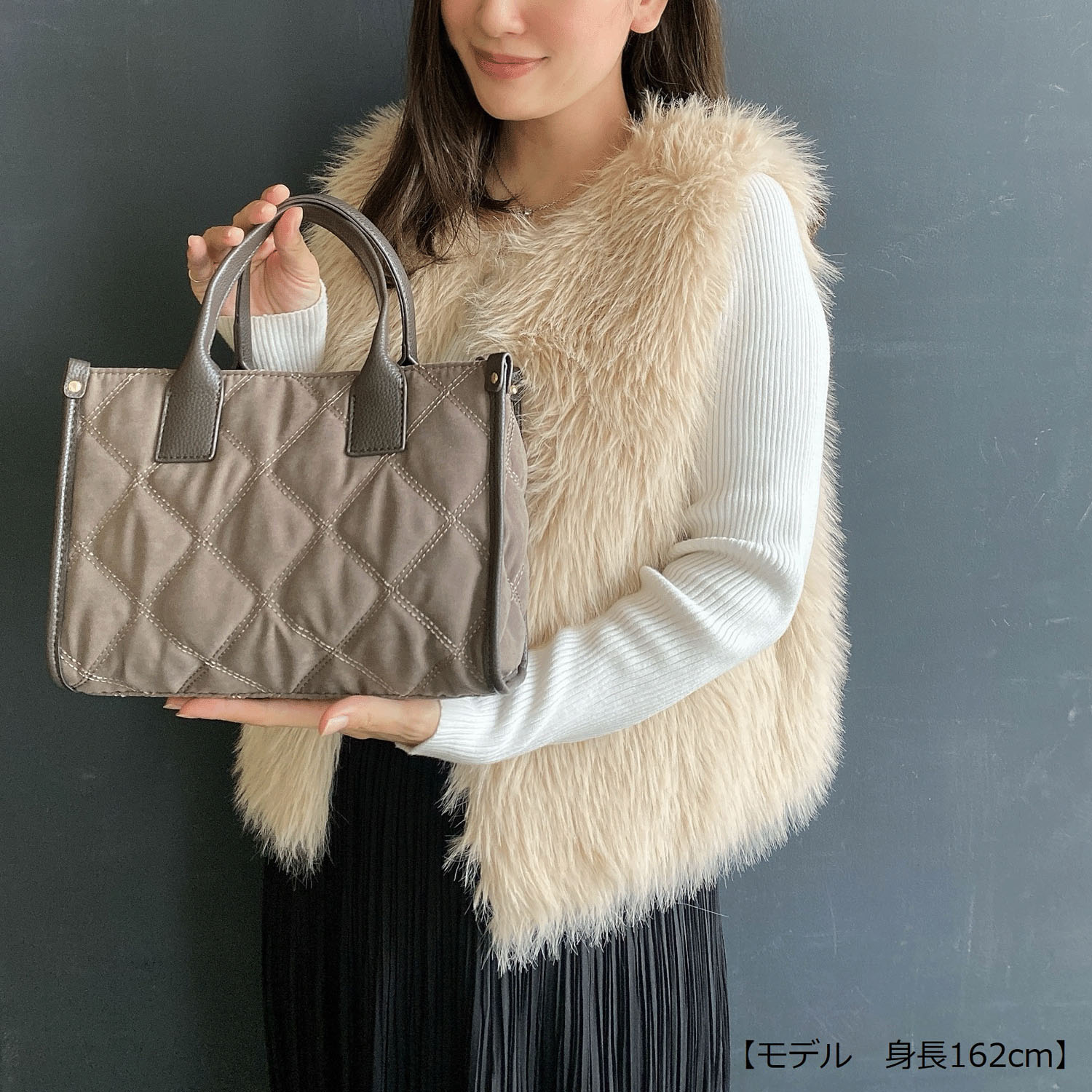 ピーチスキンキルト2WAYバッグ - 画像1