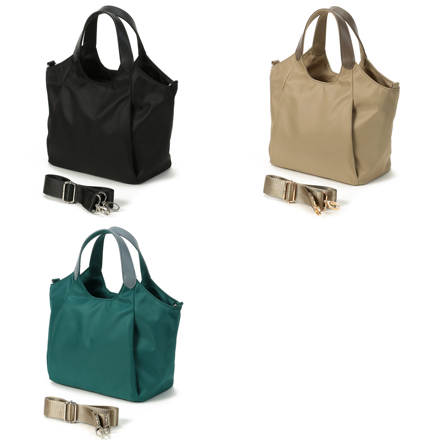 COOCO ダブルジップポケット2WAYミニトートバッグ