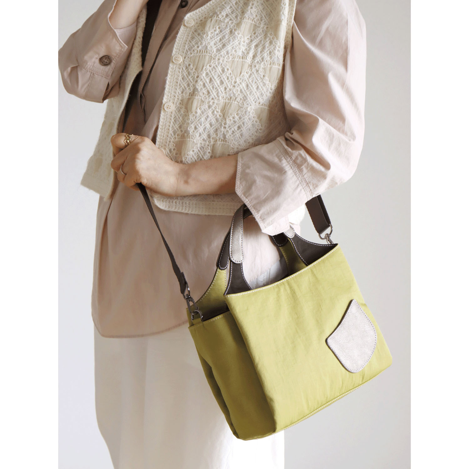 ツートンハンドル2WAYバッグ